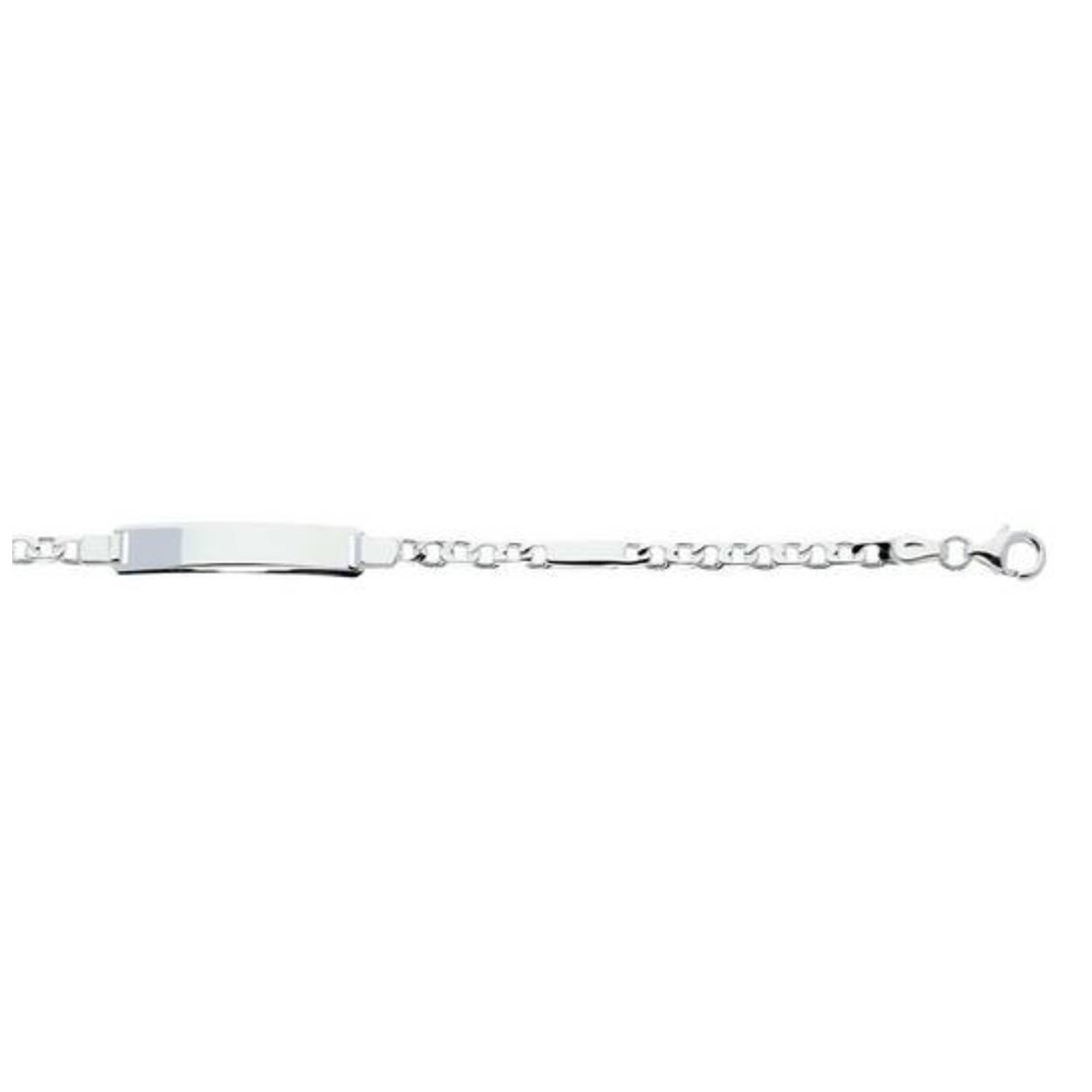 Zilver plaatarmband valkenoog 19 cm - 3.8 mm