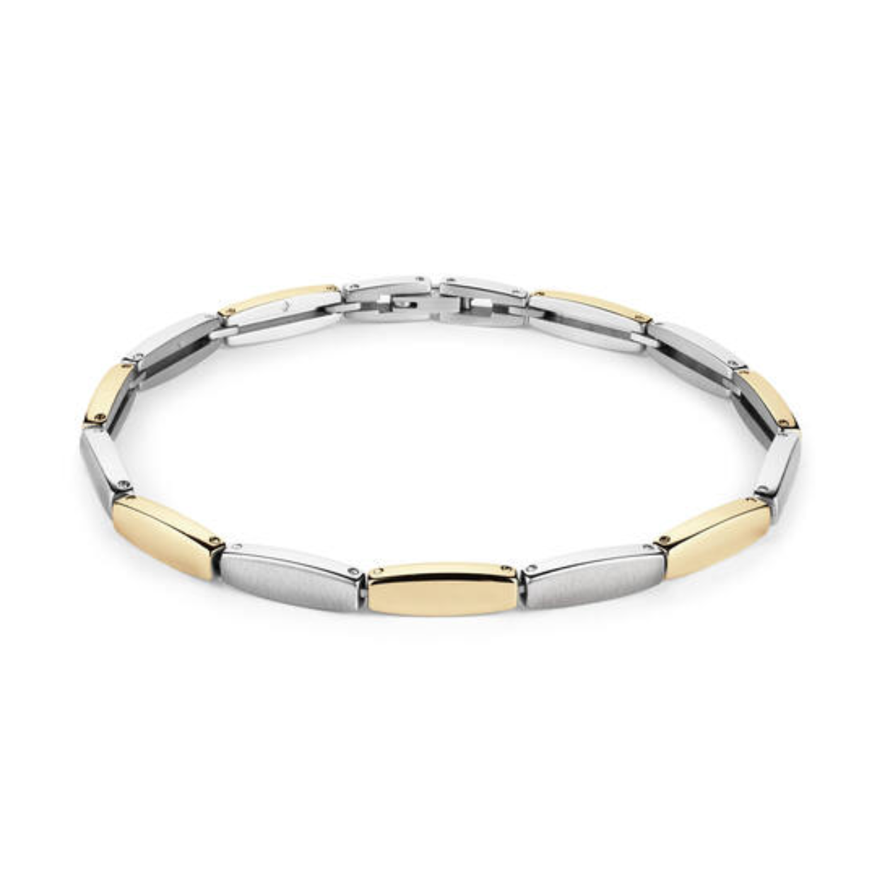 titanium Boccia armband, bicolor ovalen 