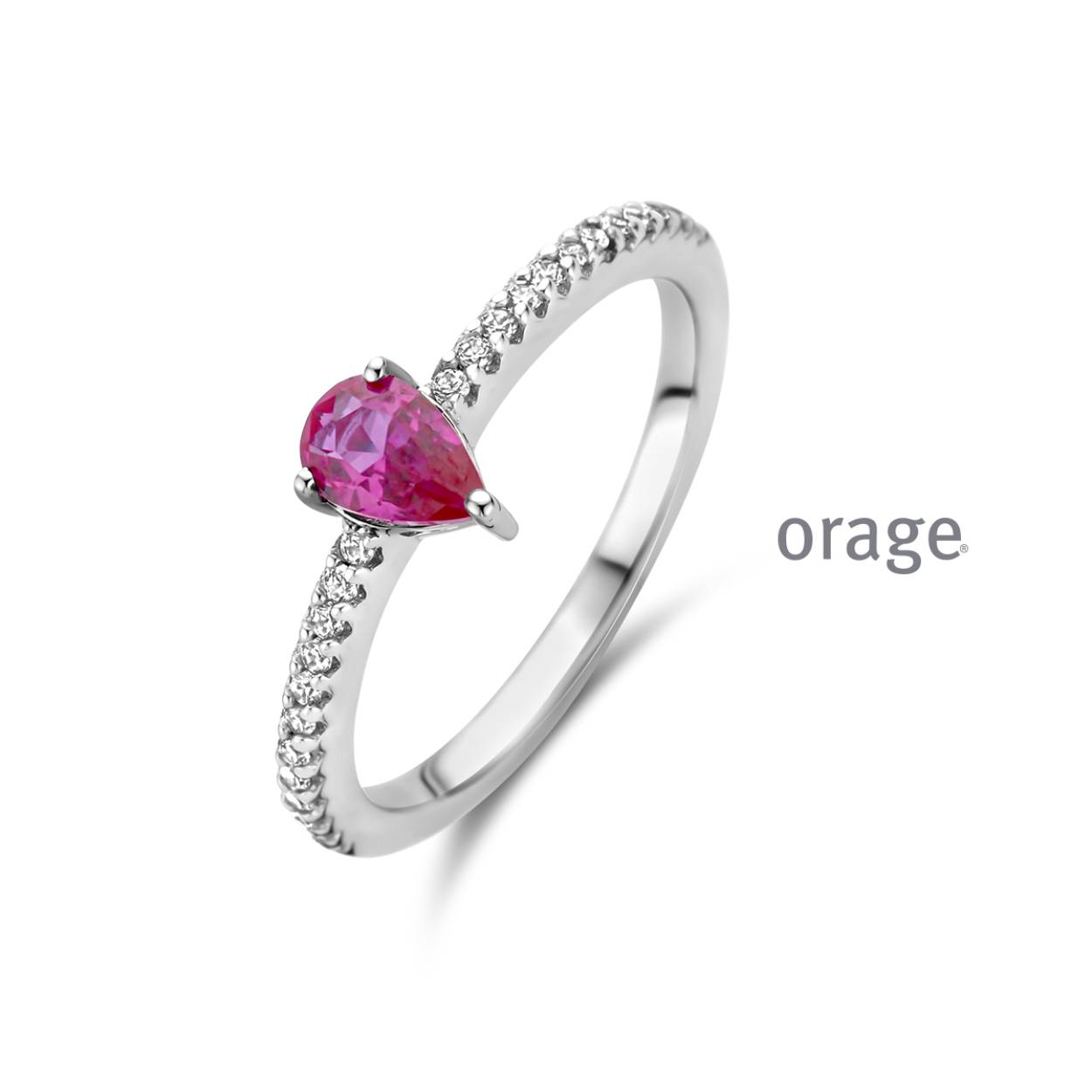 Zilveren ring met kleurstenen
BA040