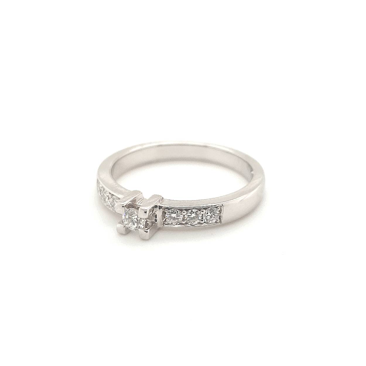 Geelgouden ring 1-0.09 EN 6-0.19CRT 11420104W