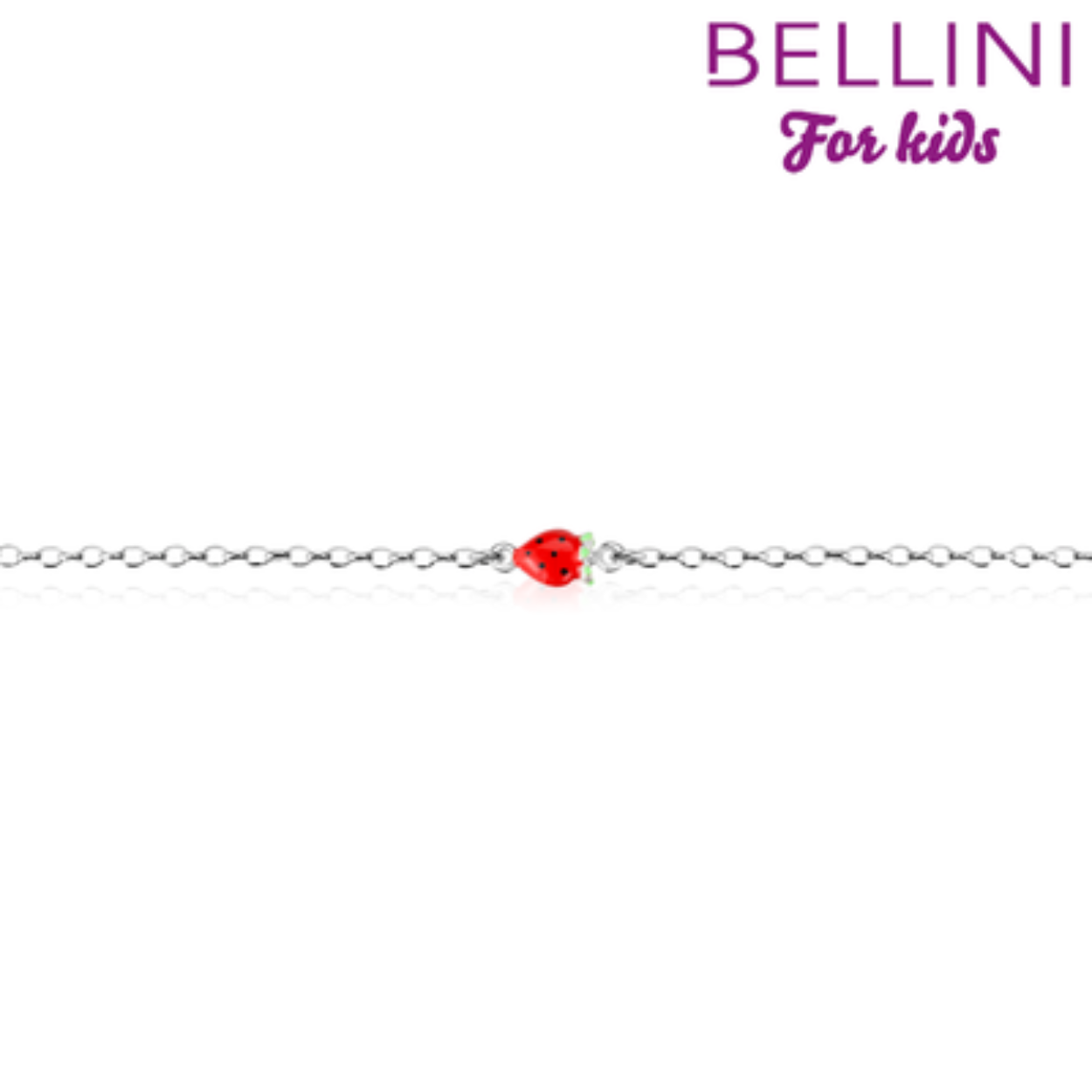 Bellini zilver armband roze hart 11+2