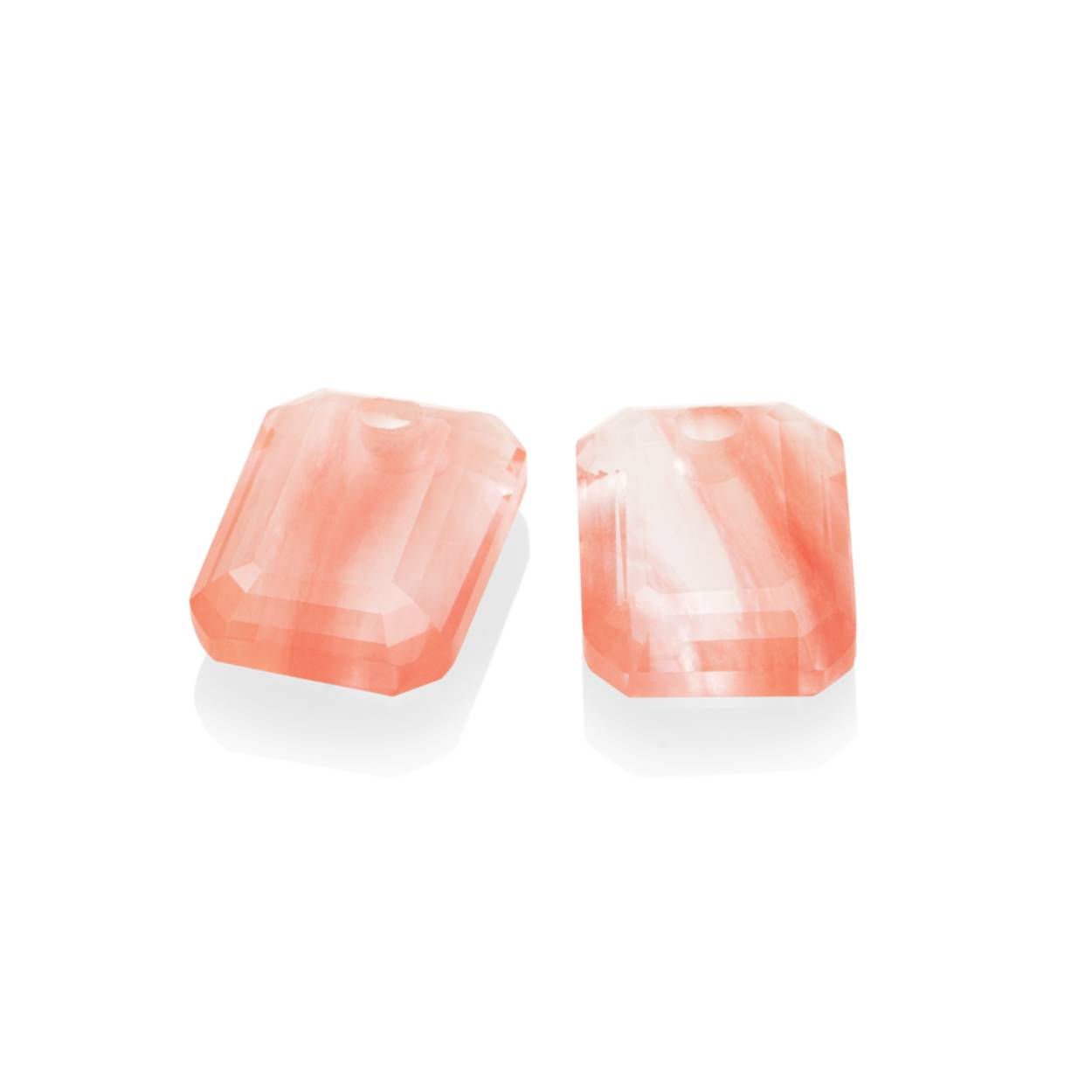 Cherry Quartz Baguette oorbel edelstenen