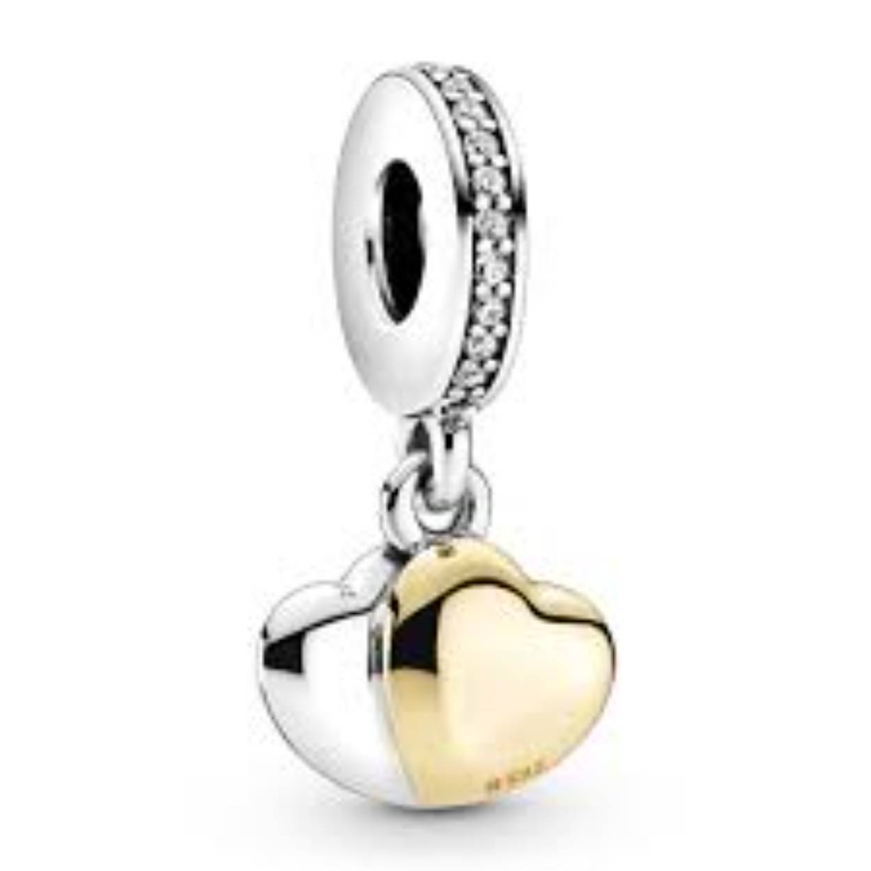 Hanger met zilver en gouden hart