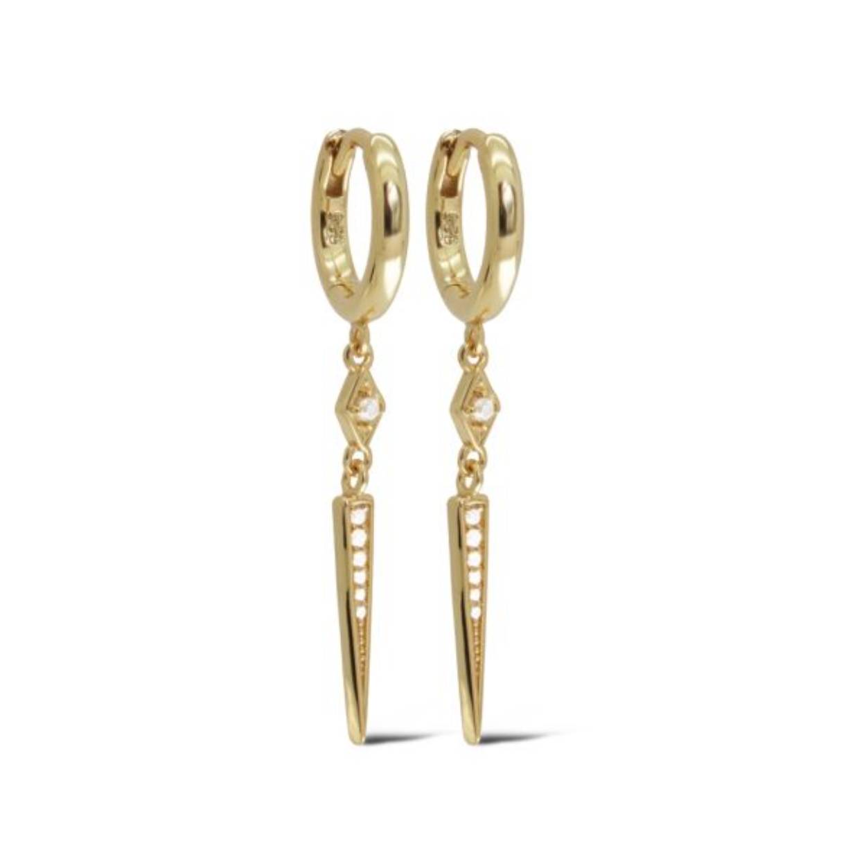 A128 Karma | Hinged Hoops SUUS Cone | Goldplated
