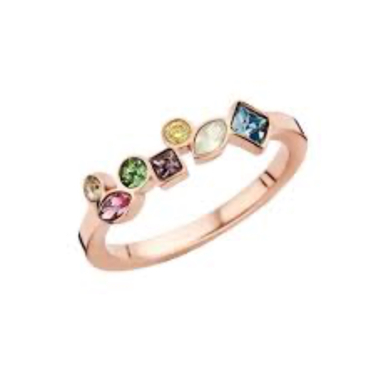Melano friends mosaic ring meerkleurig - rosekleurig - dames - maat 58