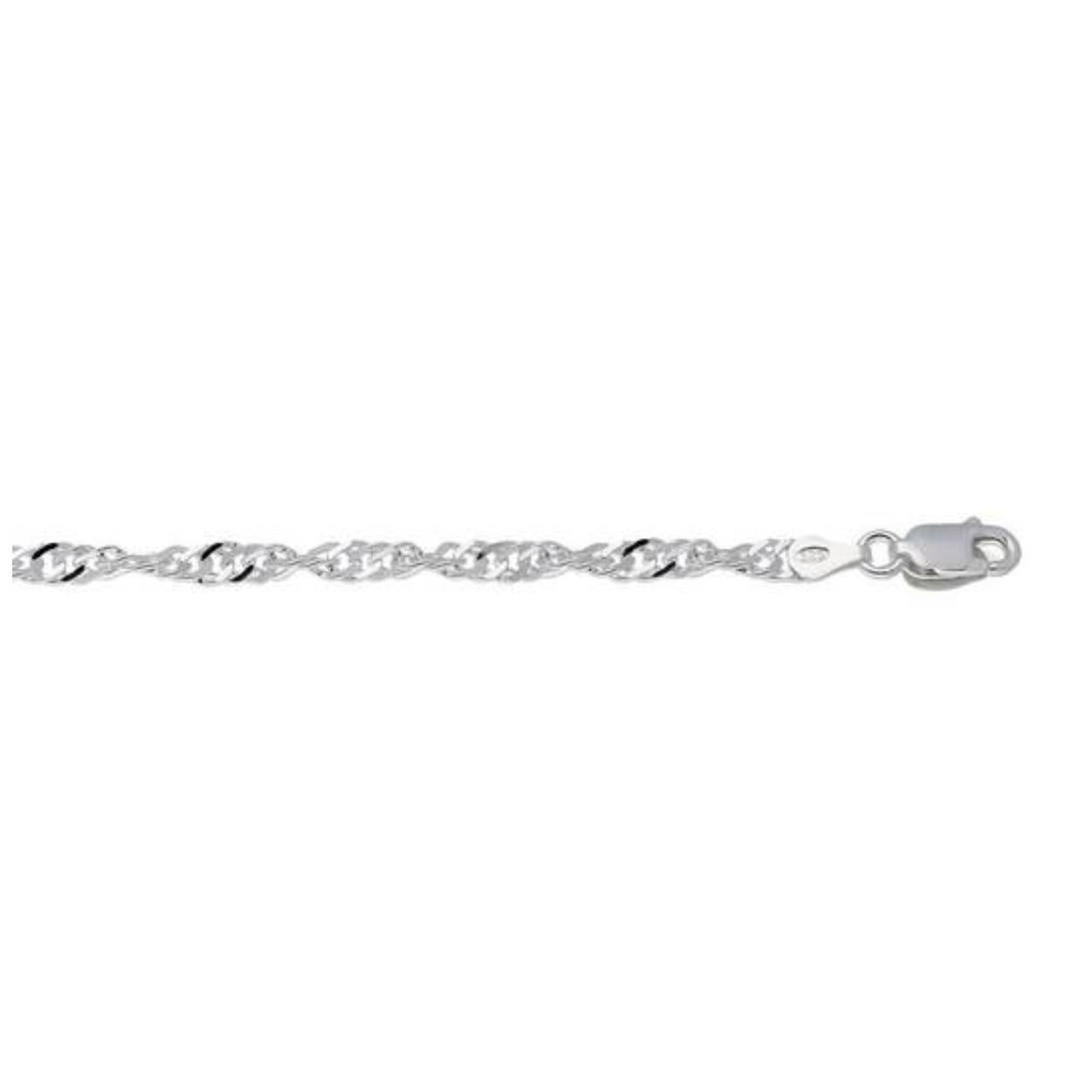 Zilveren armband singapore 19 cm - 3.5 mm