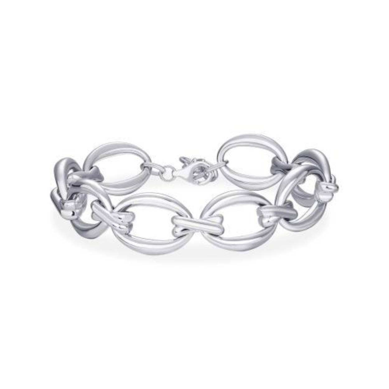 Zilveren schakel armband 18 + 3 cm