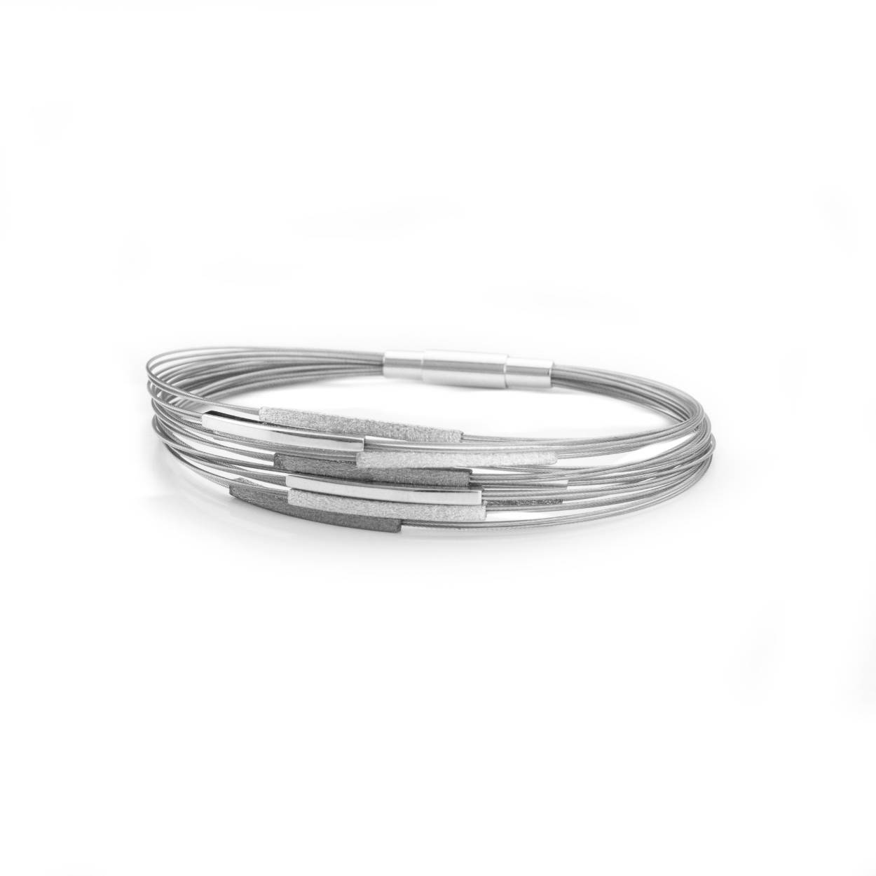 T1026 Yo Design Armband Galileo Black 925 Silver 19cm