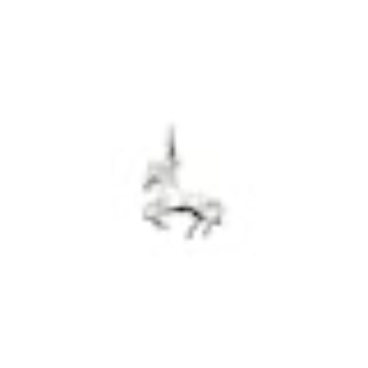 zilveren hanger paard