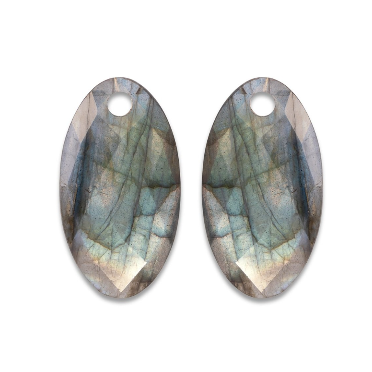 Earstones | Large Leaf - Labradorite
EAGEM18-FCLF-L