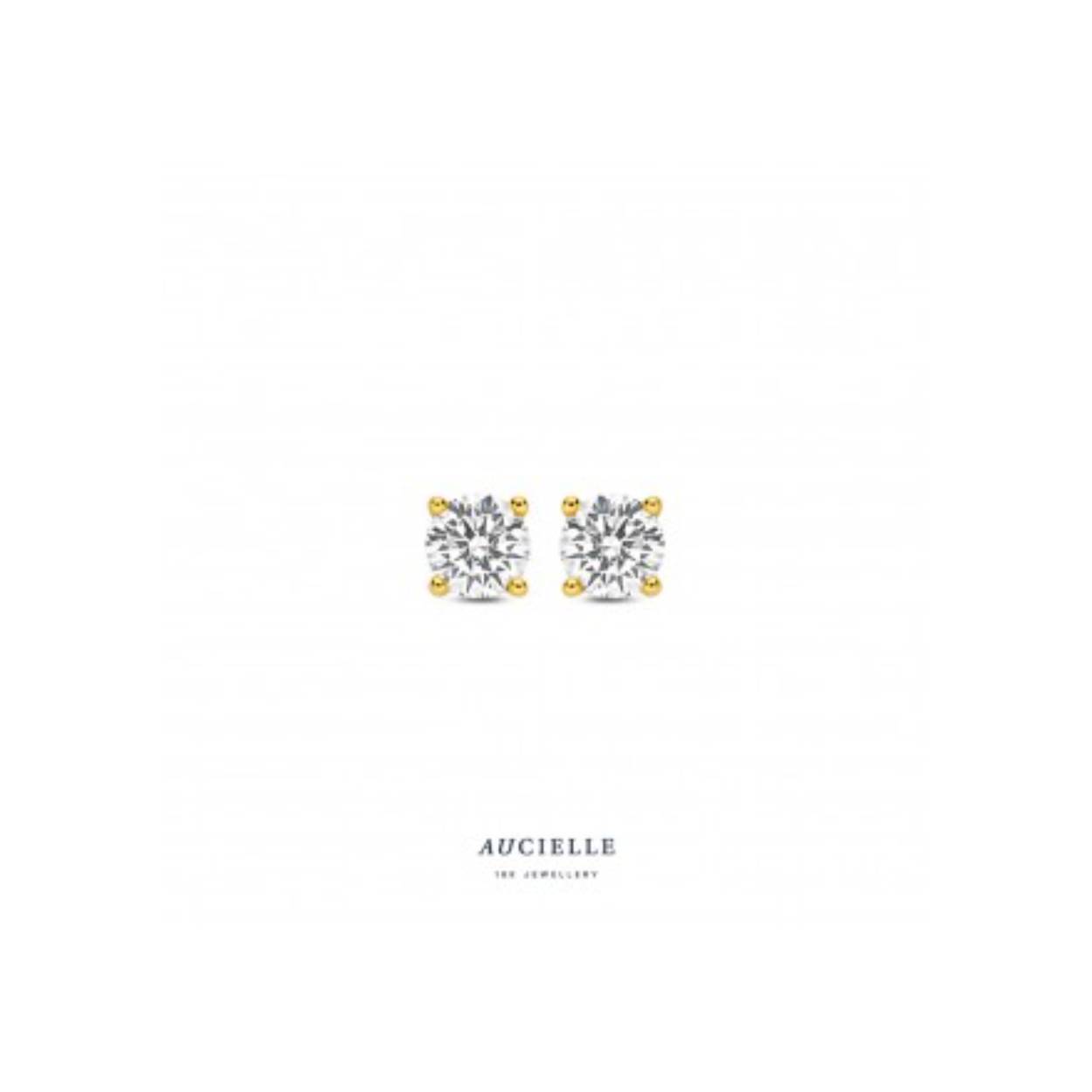 OORRINGEN GEEL GOUD 18KT MET LABDIAMANTEN