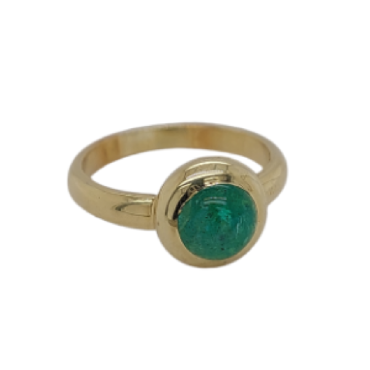 14kt ring met smaragd Donut