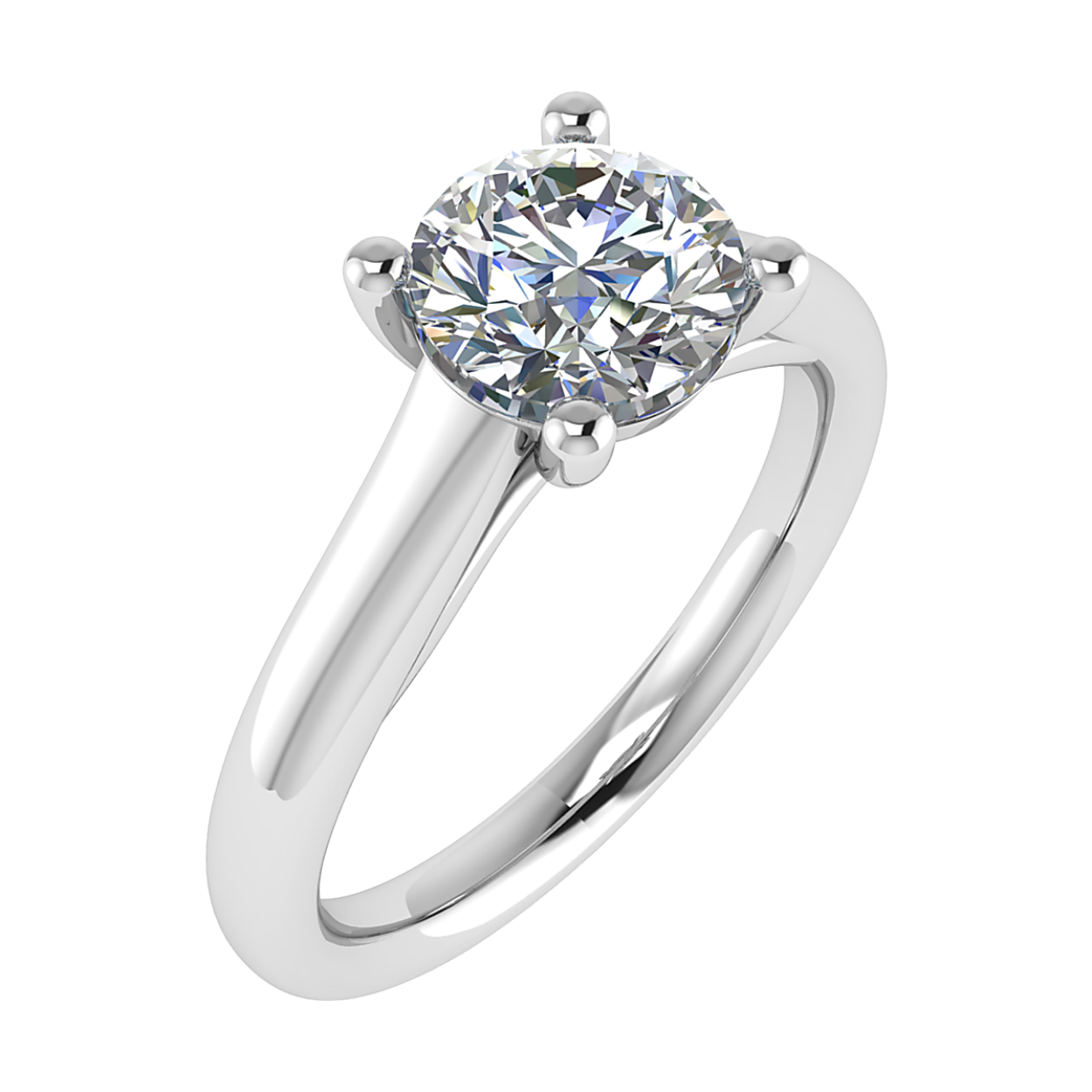 18k witgouden diamanten ring met 0.25 caart. f/si 