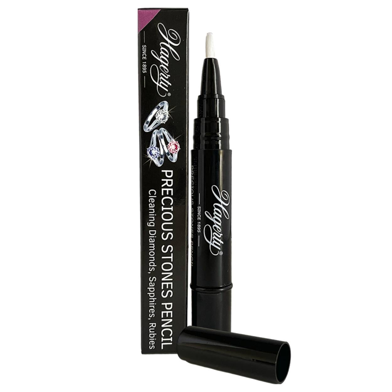 Speciaal ontworpen om diamanten, saffieren en robijnen te reinigen en te onderhouden.
De exclusieve formule reinigt en doet stenen weer glanzen.
Met de borstel kun je achter de stenen en garnituren reiken.