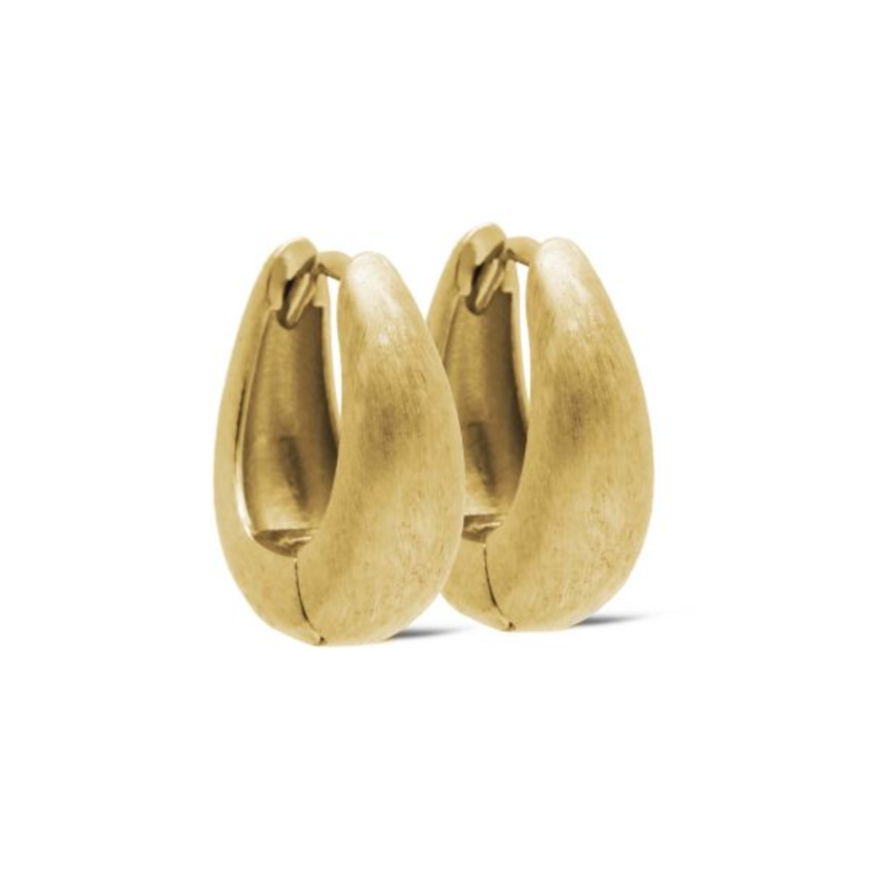 H514GP Karma oorringen MATT | Zilver verguld | 15 mm 