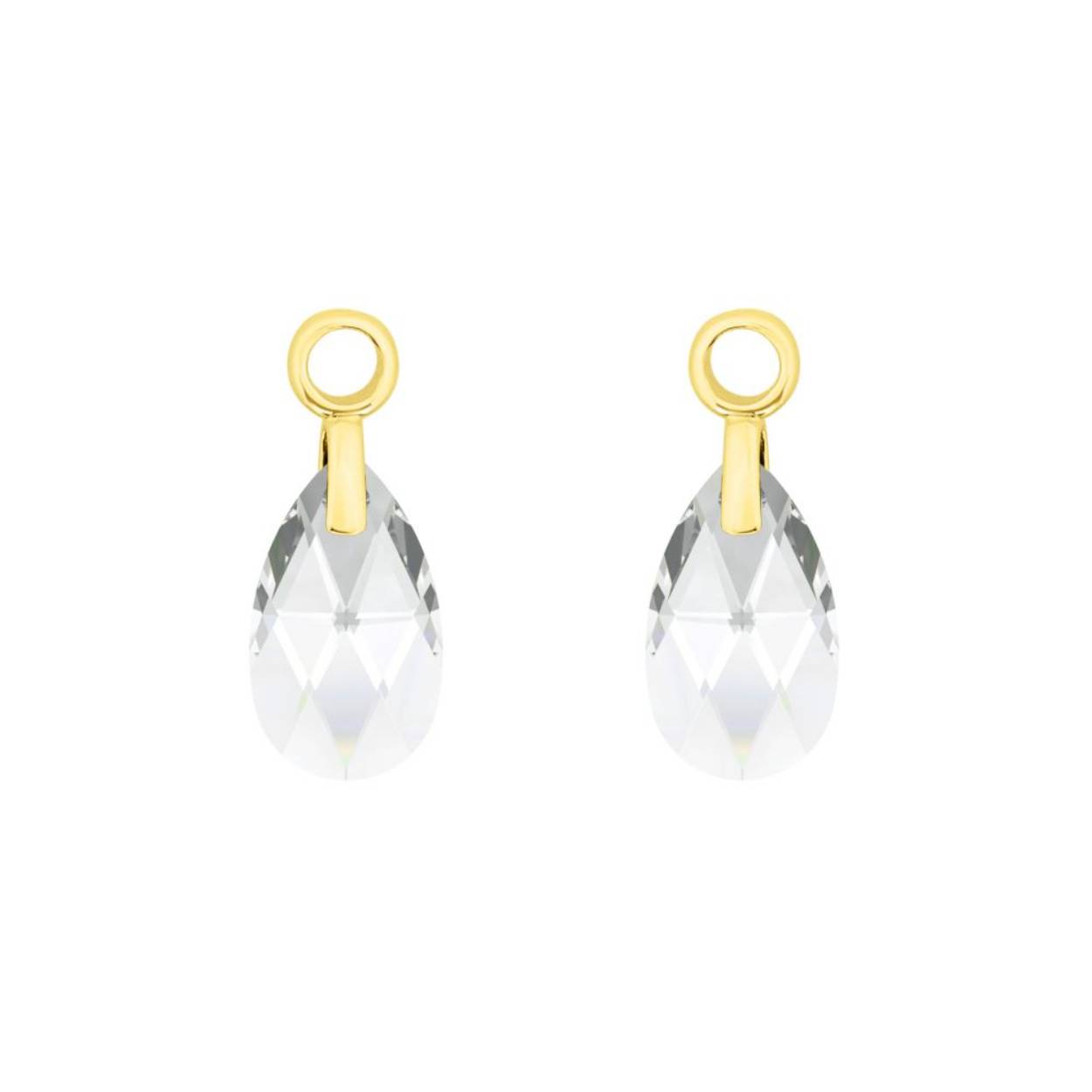 My imenso zilveren oorring hangers verguld crystal 16 mm 1221241
