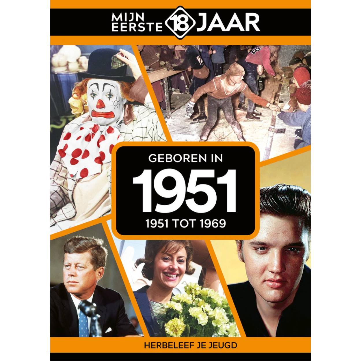 MIJN EERSTE 18 JAAR; GEBOREN IN 1951 De jaren van 1951 tot 1969 Mijn Eerste 18 Jaar is hét boek vol met ‘oh ja!’-momenten. Droom weg bij alle hoogtepunten uit jouw jeugd. Zo beleef je de meest spraakmakende momenten uit de eerste 18 jaar van jouw leven opnieuw. Aan welke hits, films en tv-programma’s heb je mooie herinneringen? Hoe was de mode toen, het straatbeeld en de rages? Welke sporthelden zijn je bijgebleven? En wat was het nieuws waar iedereen het over had? Mijn Eerste 18 Jaar staat boordevol jeugdsentiment. Met maar liefst 182 pagina’s aan kleurrijke foto’s, anekdotes en iconische beelden uit jouw jonge jaren. Ook hebben we per jaar de grootste hits voor je verzameld. Scan de code en beluister jouw hits. Begin met bladeren en herbeleef je jeugd!