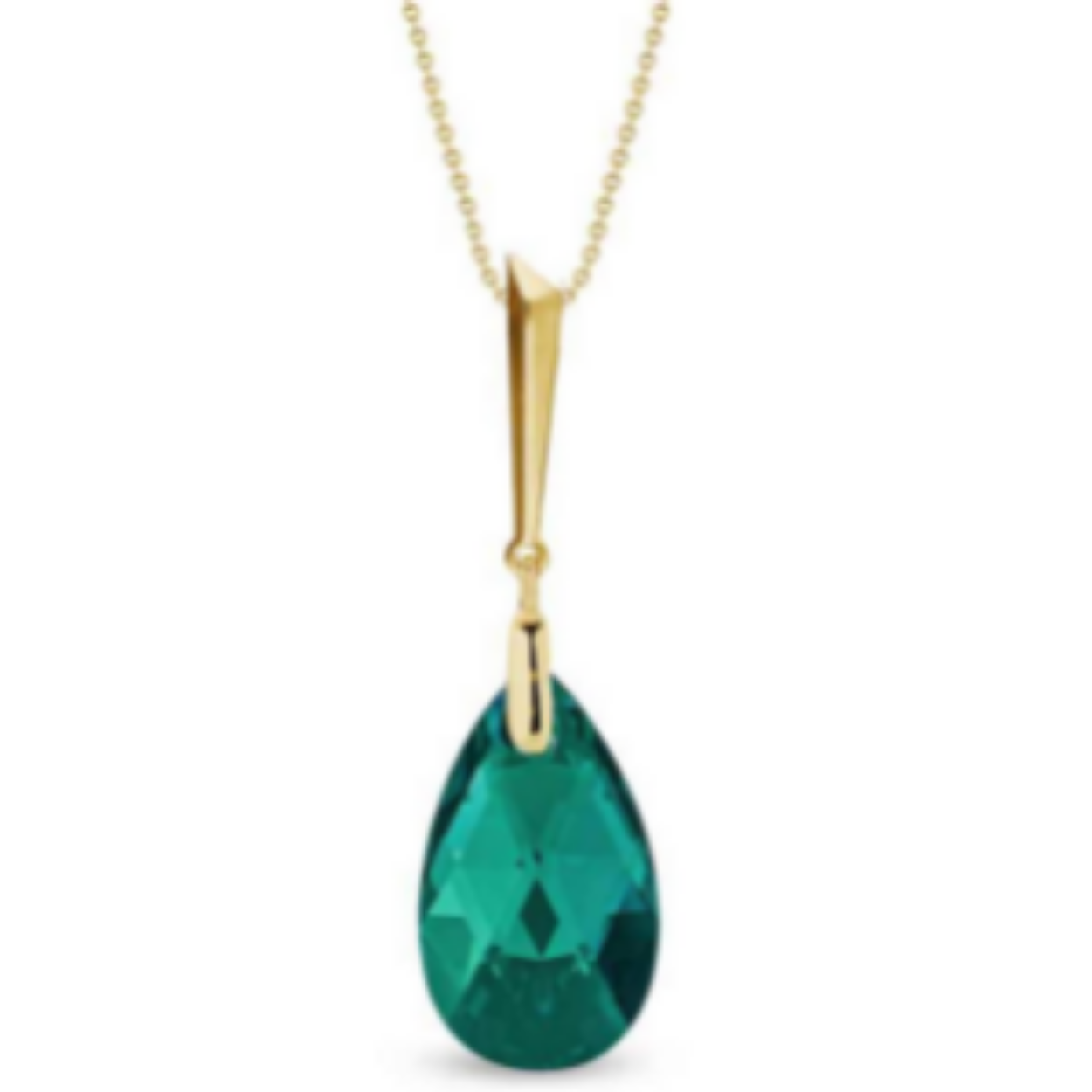 Spark LACRIMA Gilded Ketting Emerald Swarovski