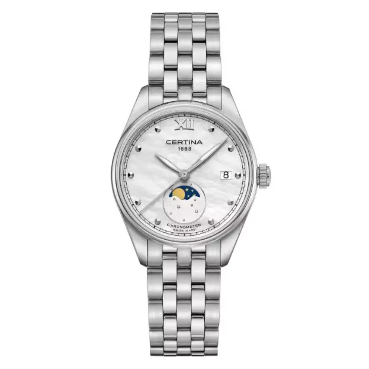 DS 8 Moonphase Chronometer 100m WR saffierglas