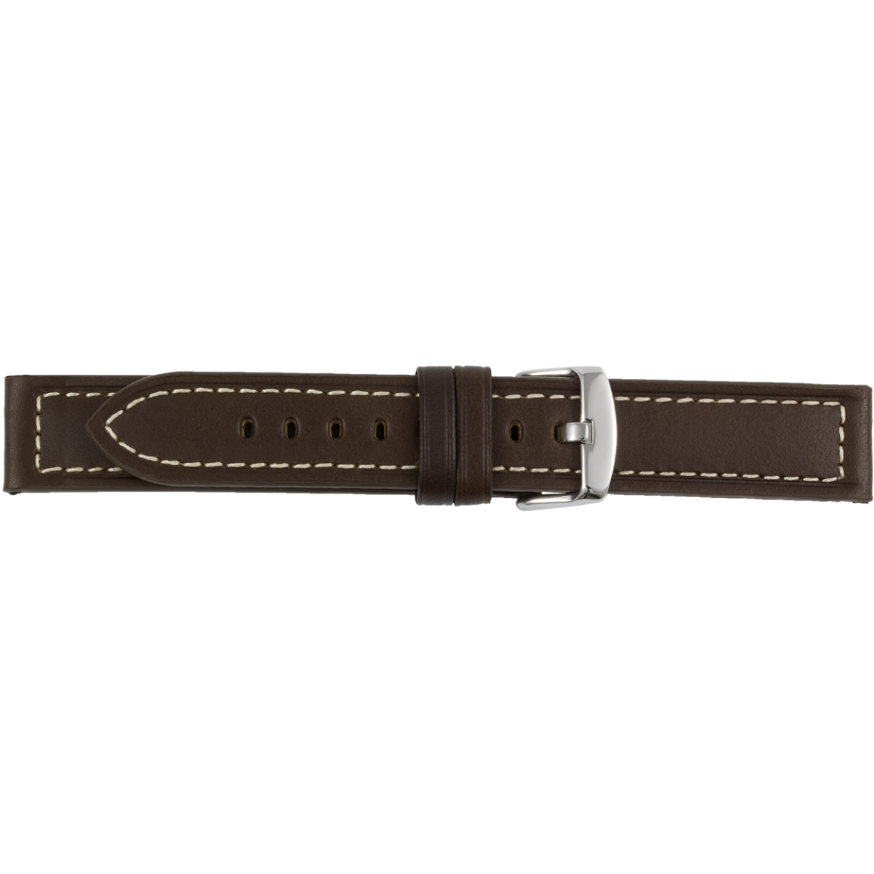 Horlogeband bruin leer XL