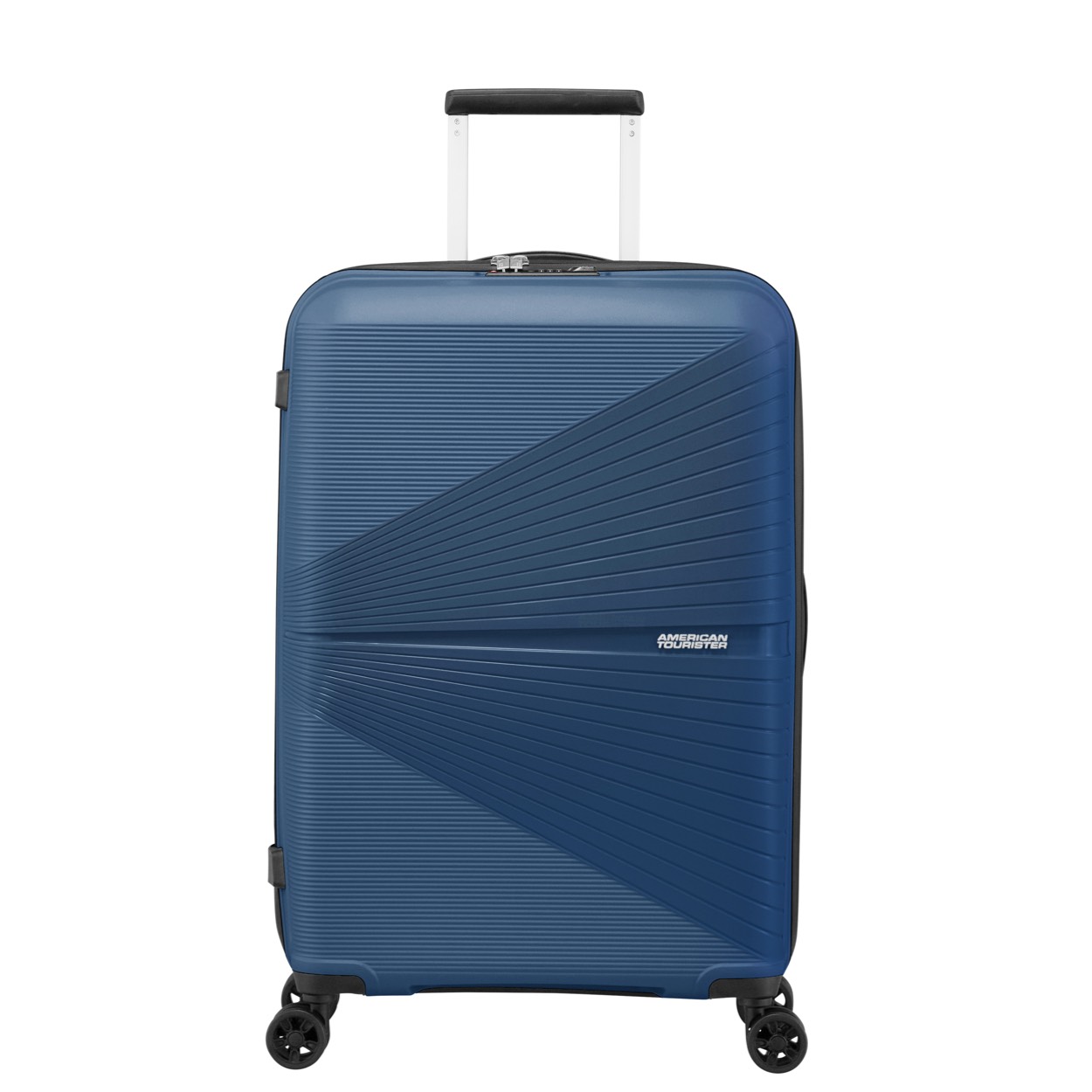 Productinfo

Garantie	3 jaar beperkte wereldwijde garantie
Model	Spinner (4 wielen)
Kleur	Midn. Navy
Materiaal	100% Polypropylene
Afmetingen	67 x 44.5 x 26 cm (inclusief handvatten, wielen, bodemdoppen, zijvakken en andere uitwendige onderdelen)
Size	medium
Volume	67 L

Kenmerken
Buitenkant
Categorie	Hard
Slot	Geïntegreerd TSA combinatieslot, bestaande uit 3 cijfers
Ritsen	Ja
Handvatten	Bovenhandvat(ten) & zijhandvat(ten)
Trekstang	Dubbele trekstang
Wielen	4 wielen
Type wielen	Dubbele wielen
Binnenkant
Onderste compartiment	Ja
Bovenste compartiment	Ja
Inpakriemen	In bovenste & onderste compartiment

