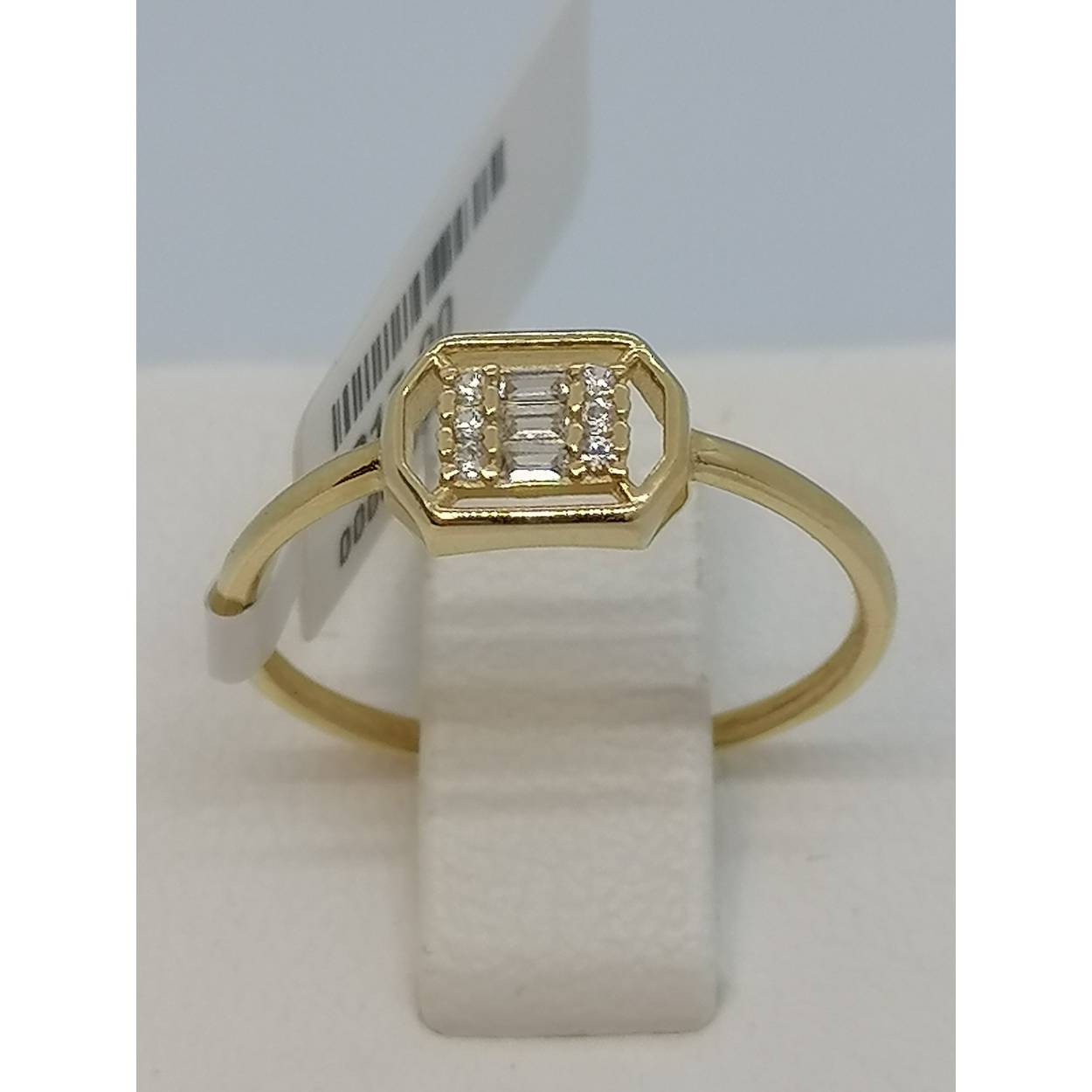 gouden ring met stenen 14k