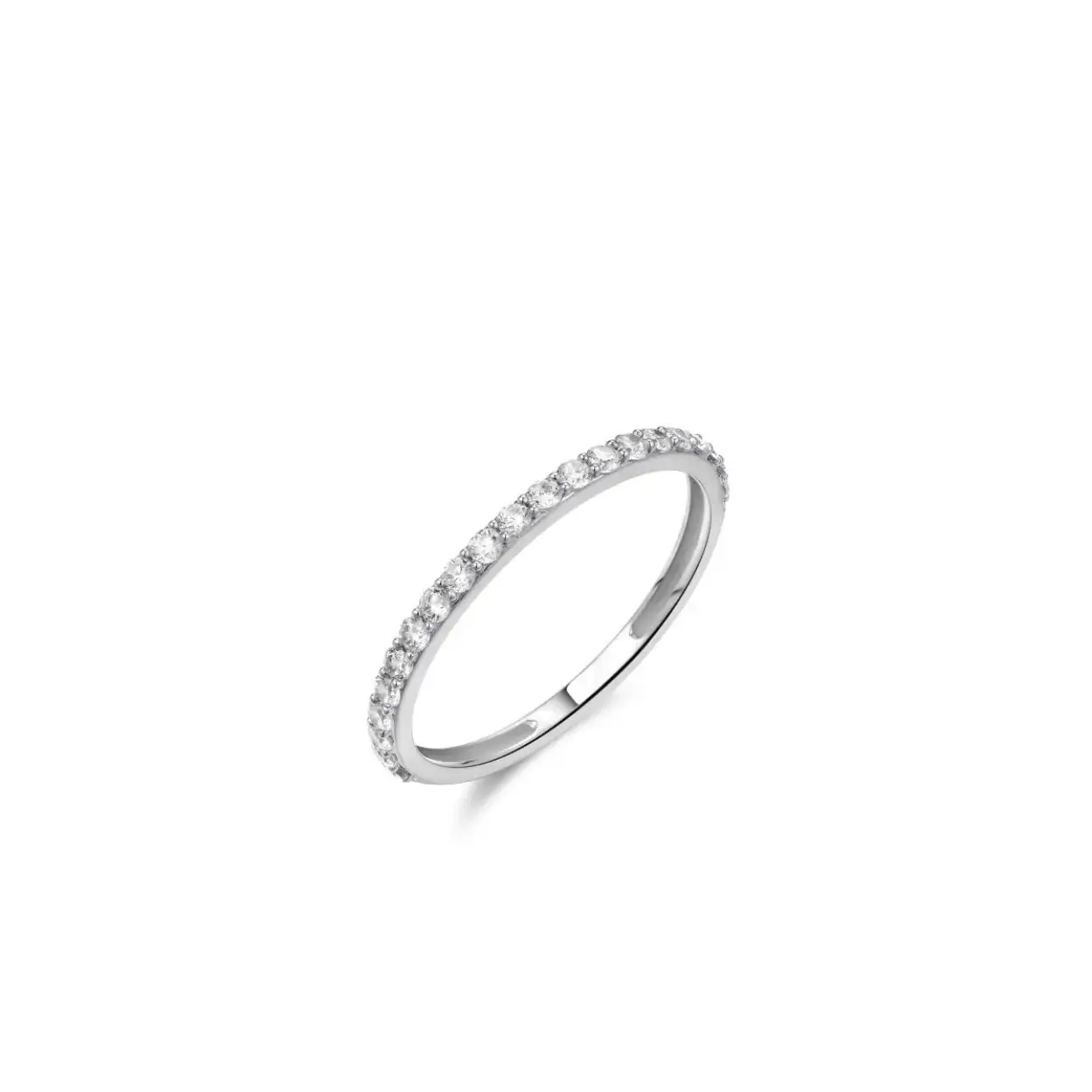 Witgouden ring met zirkonia
