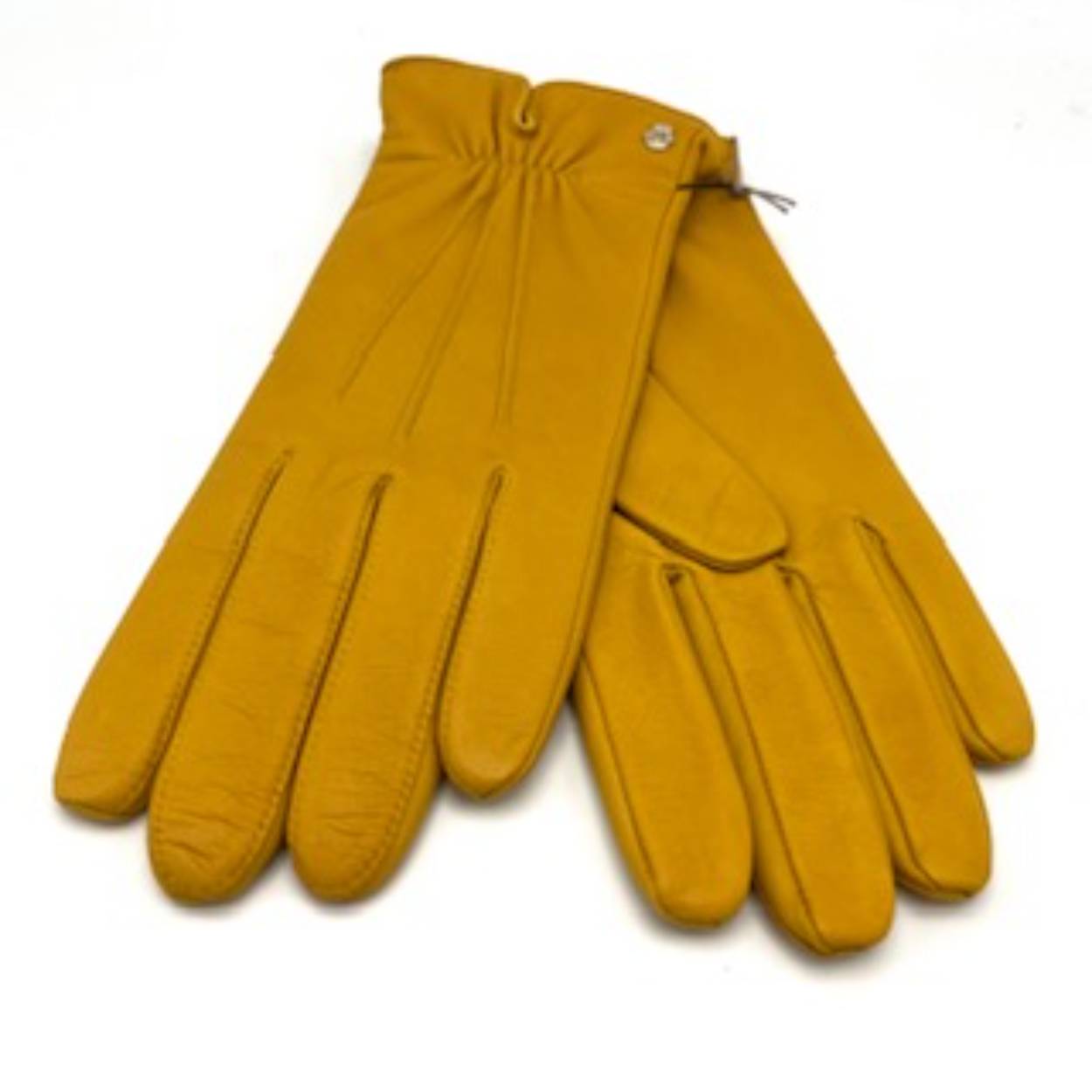 Fijne zacht lederen handschoen met voering van 90% wol en 10% cashmere.