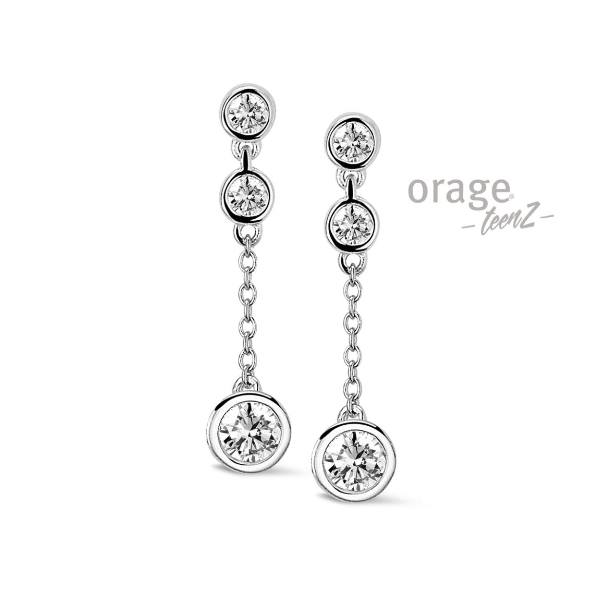 Zilveren oorhangers van Orage Teenz
Ook verkrijgbaar in de goudkleurige versie
