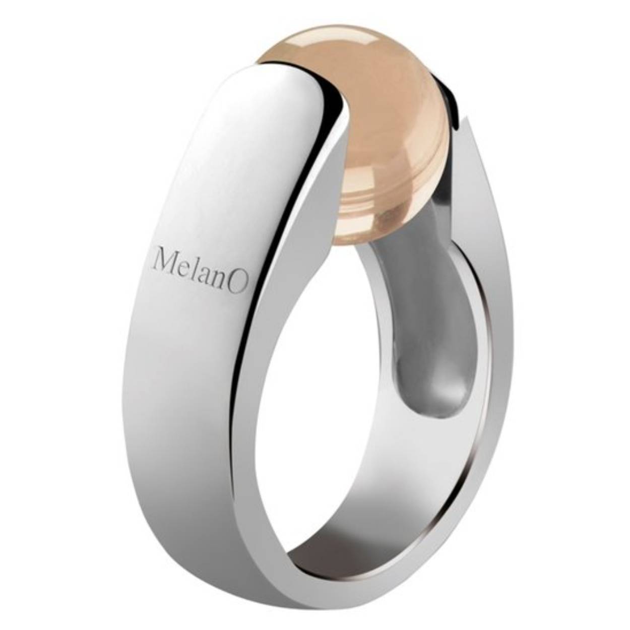 Melano zilveren ring 12mm Cateye mt.60 
M01R3904-60