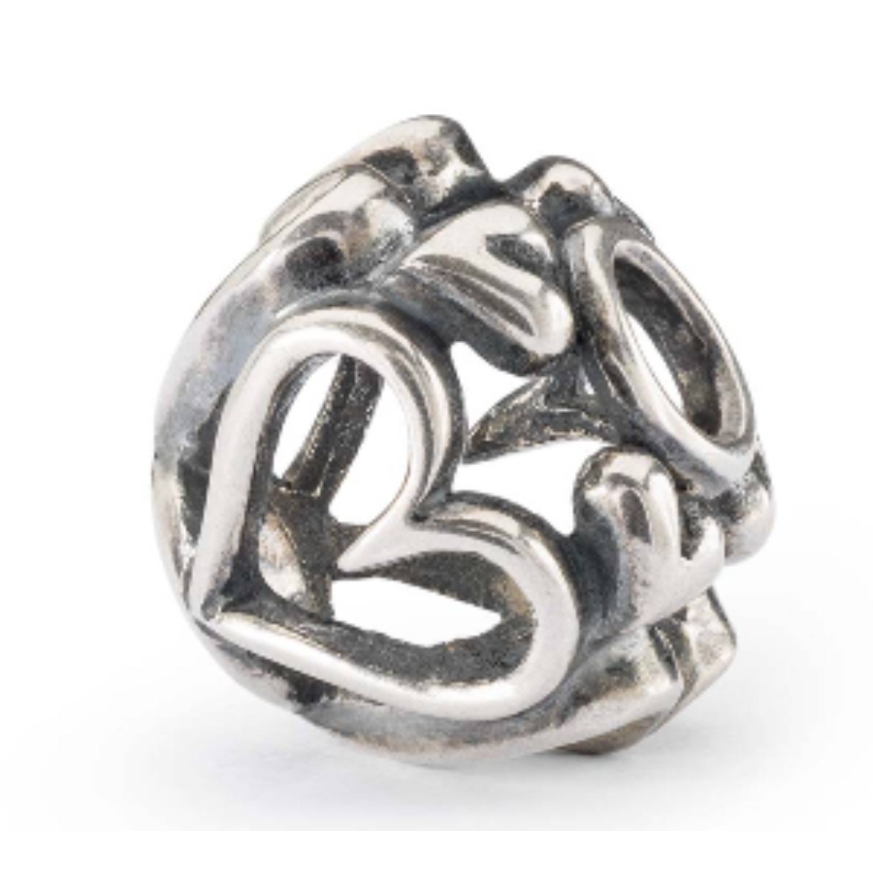 Zilveren Trollbeads bedel Geliefden (TAGPE‑00087) &ndash; draag &ldquo;Je bent altijd in mijn hart&rdquo; dicht bij je als symbool van liefde en verbondenheid. Verkrijgbaar bij Juwelier Schouten &ndash; Middenwaard, Heerhugowaard.