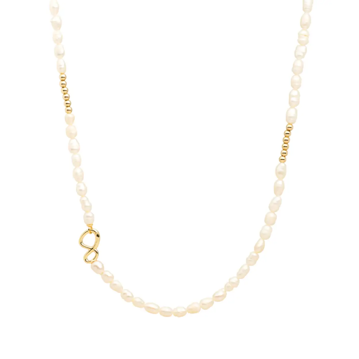 parel ketting goud