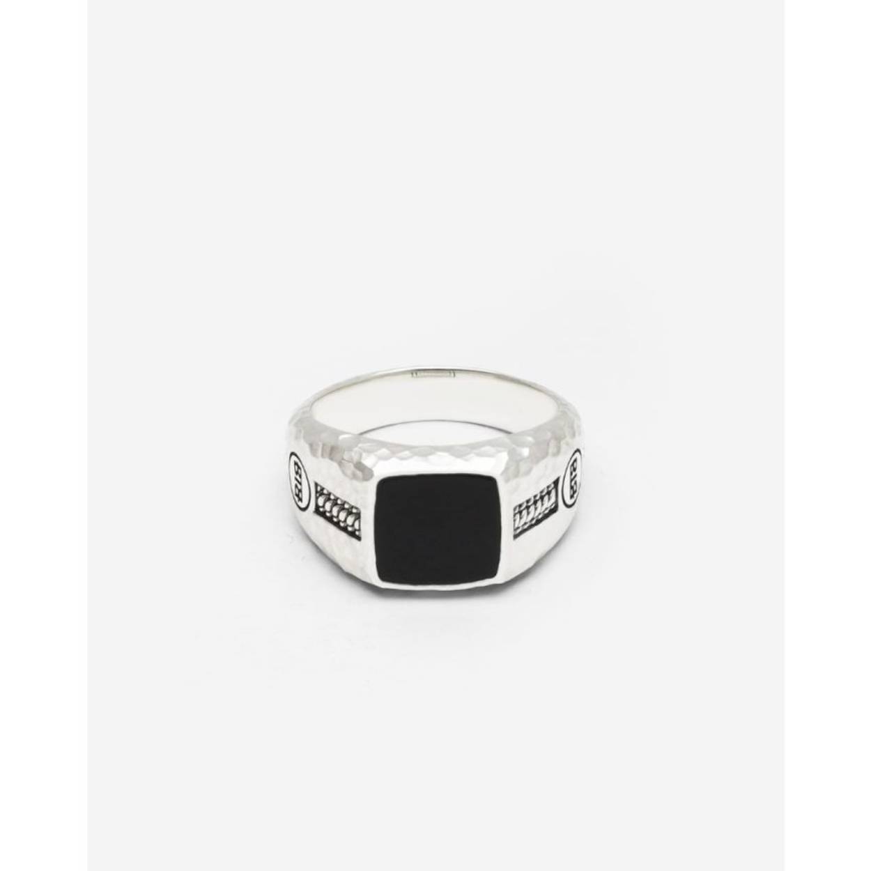 046ON 21 - Ring Tangguh Small Silver Onyx