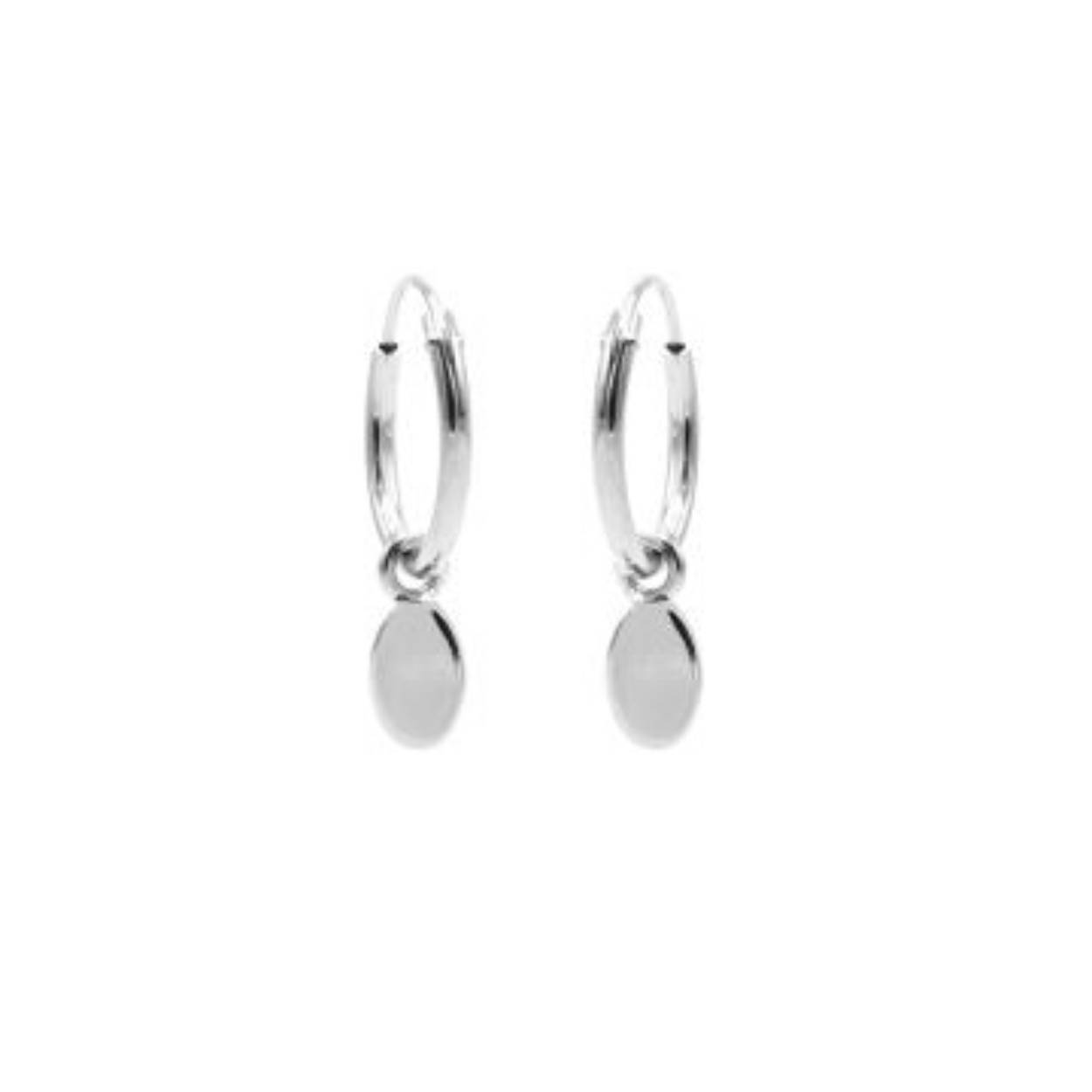 Hoops Symbols Tiny Oval Silver