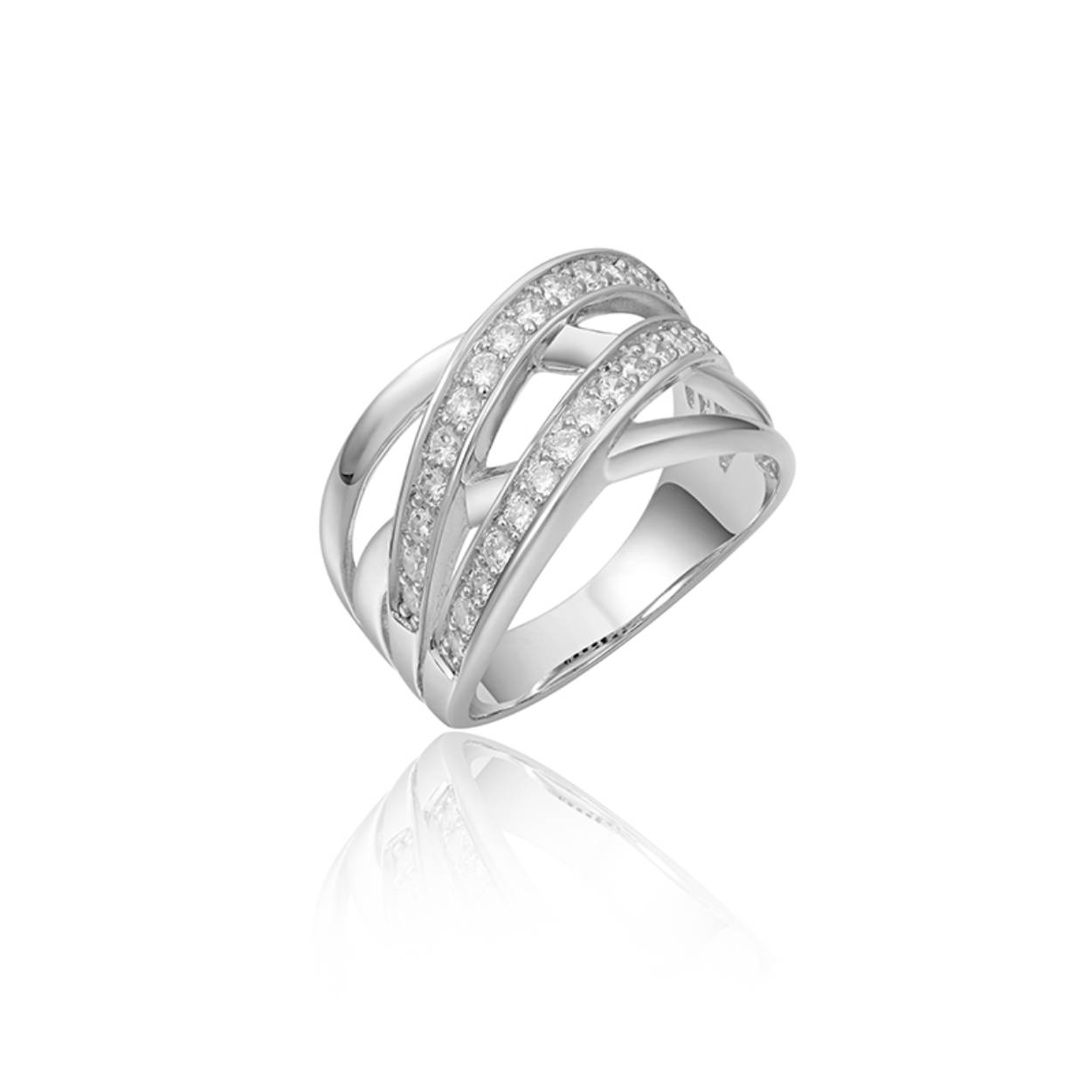 Zilveren Ring met Zirkonia R315W