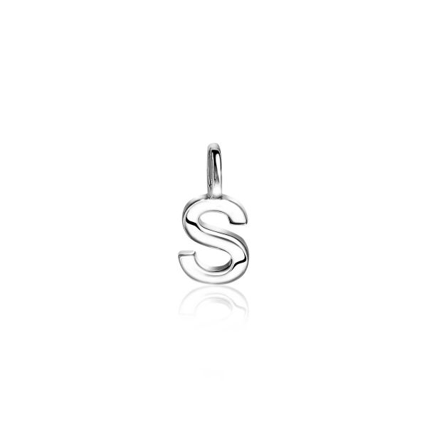 ZINZI zilveren letter hanger S