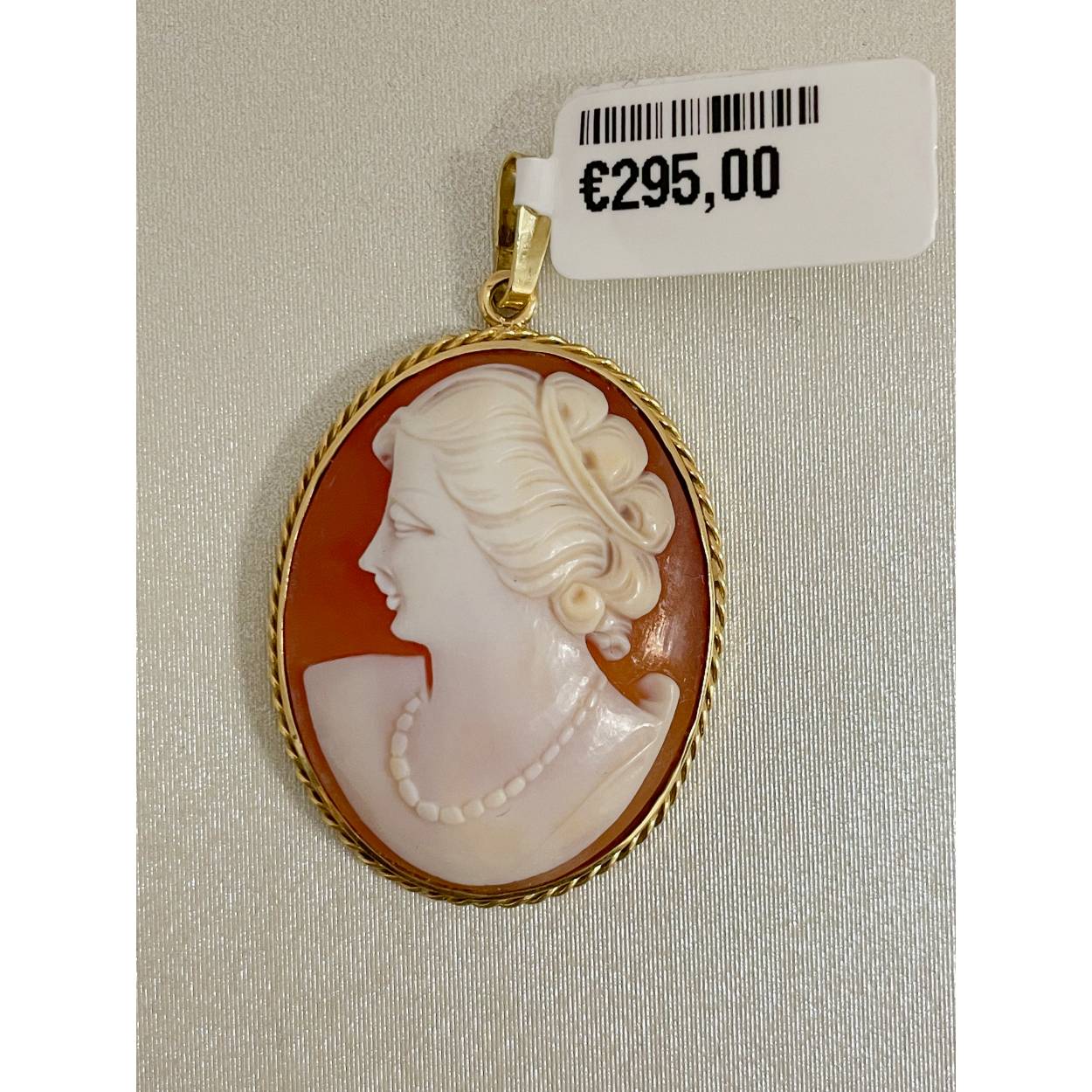 VINTAGE geelgouden hanger / camée