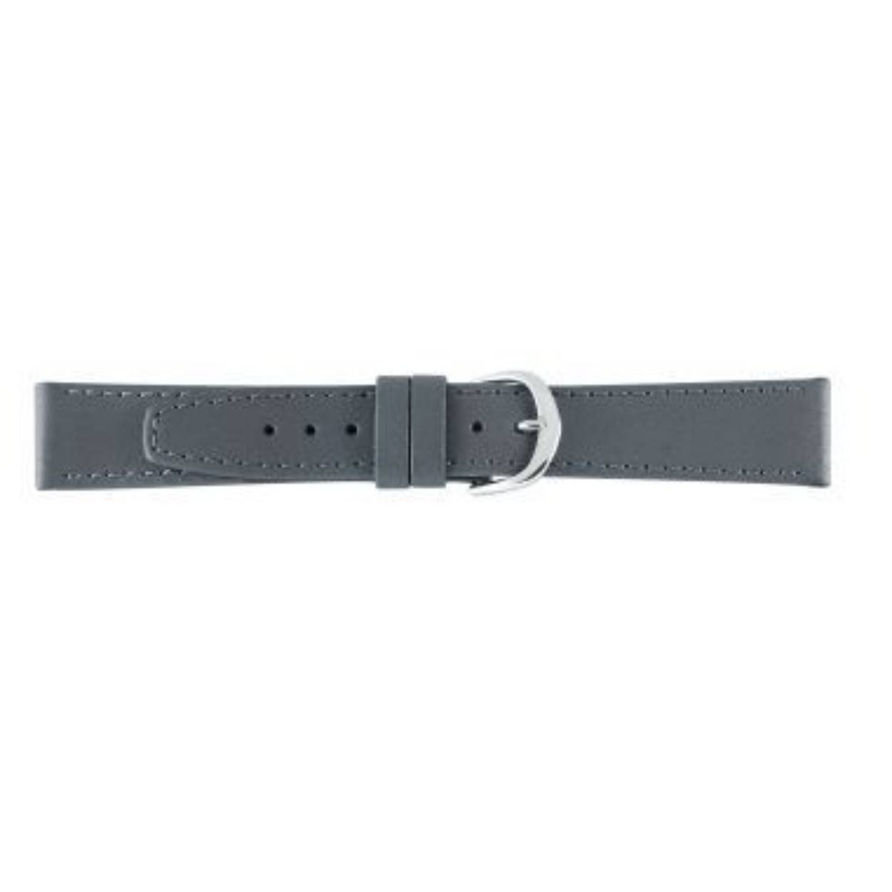 Pebro Horlogeband 104 grijs leer 18 mm