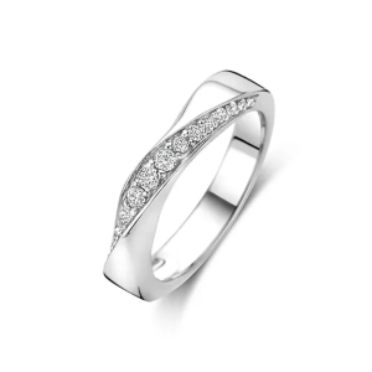 Ring met zirkonias in maat 17,75 (56)