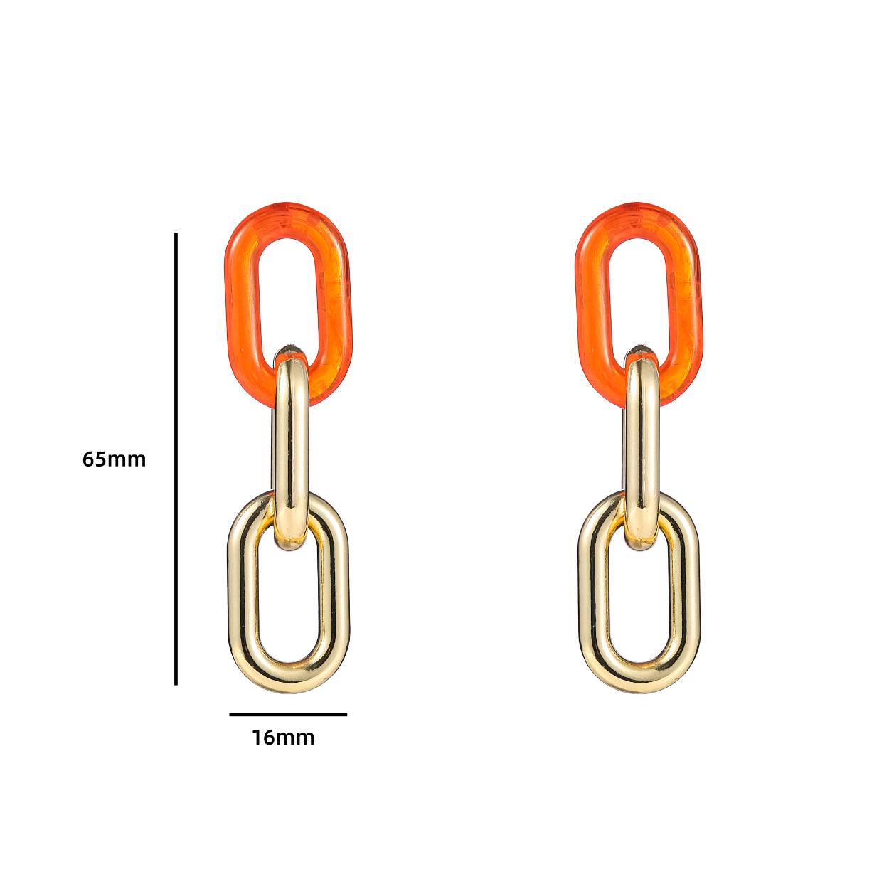 Glass Chain Drop - 14K + Coral
E4112-4