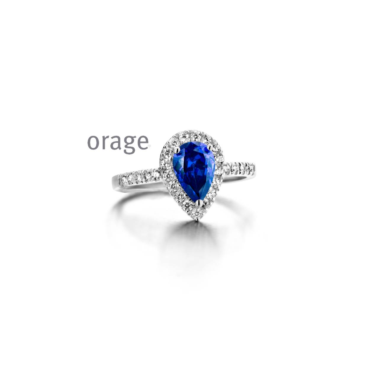 Orage ring zilver entourage