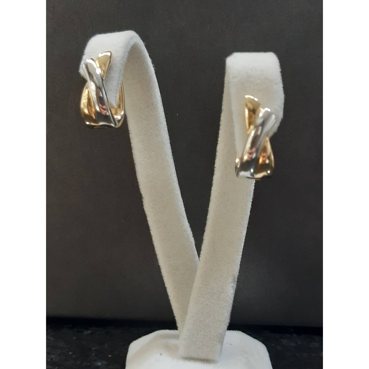 Deze prachtige gouden oorbellen met modelnummer BREA-0002705 in bi-color stijl zijn gemaakt van 14-karaats goud. De oorbellen zijn glanzend en hebben een afmeting van 19 mm hoog en 11 mm diep. Dankzij de goud-zilver kleuring zijn ze veelzijdig en perfect voor zowel dagelijkse als feestelijke gelegenheden. Draag ze als stijlvolle statement-stukken bij elke outfit.