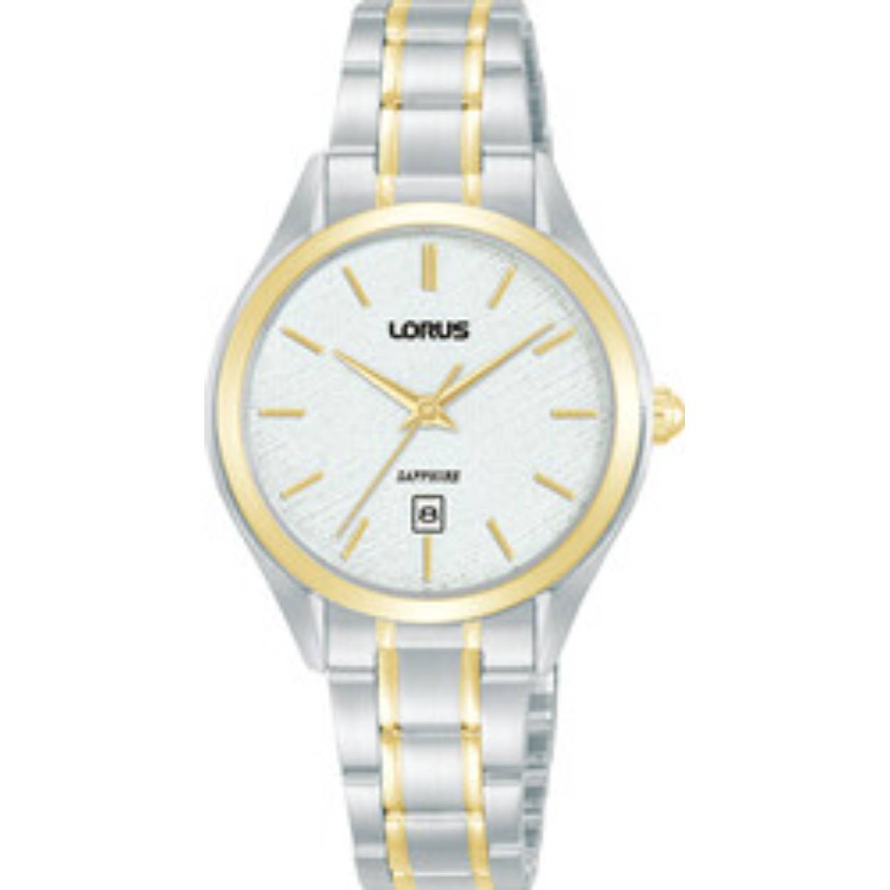 Dames quartz bicolour bracelet wit