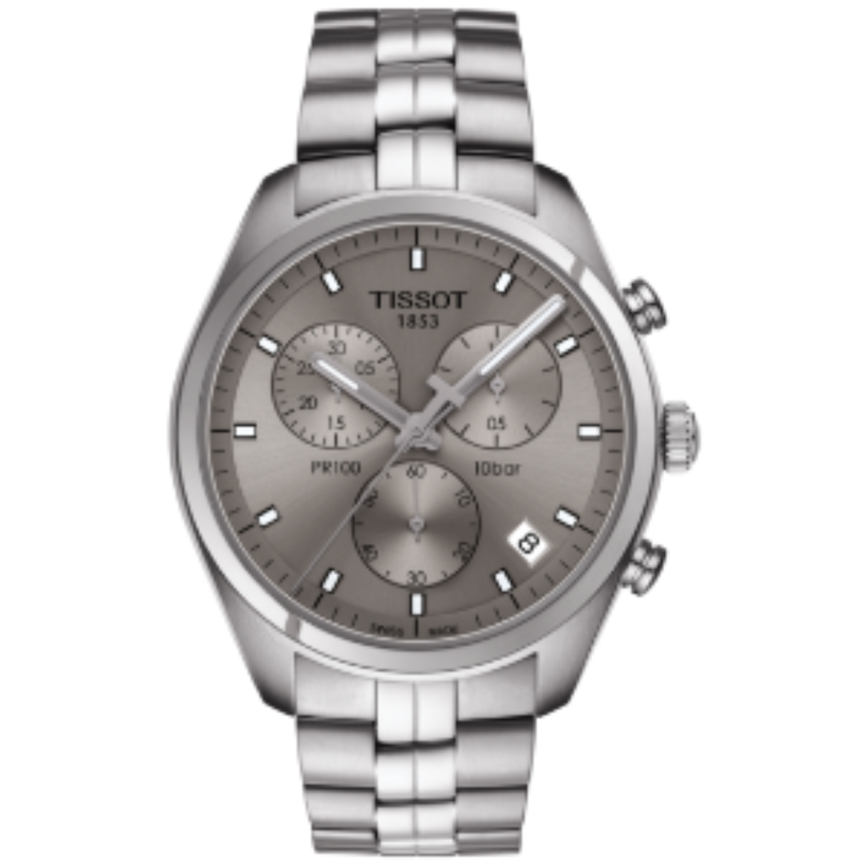 TISSOT PR100 CHRONO STEEL/RHODIUM