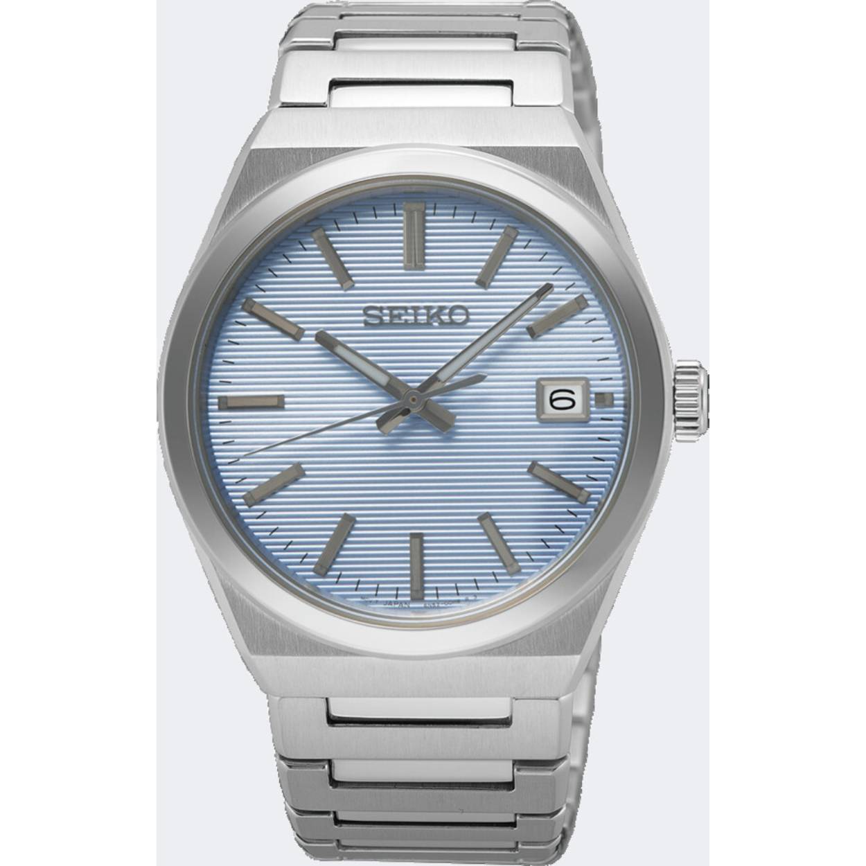 Heren staal L.blauw wp 10Atm