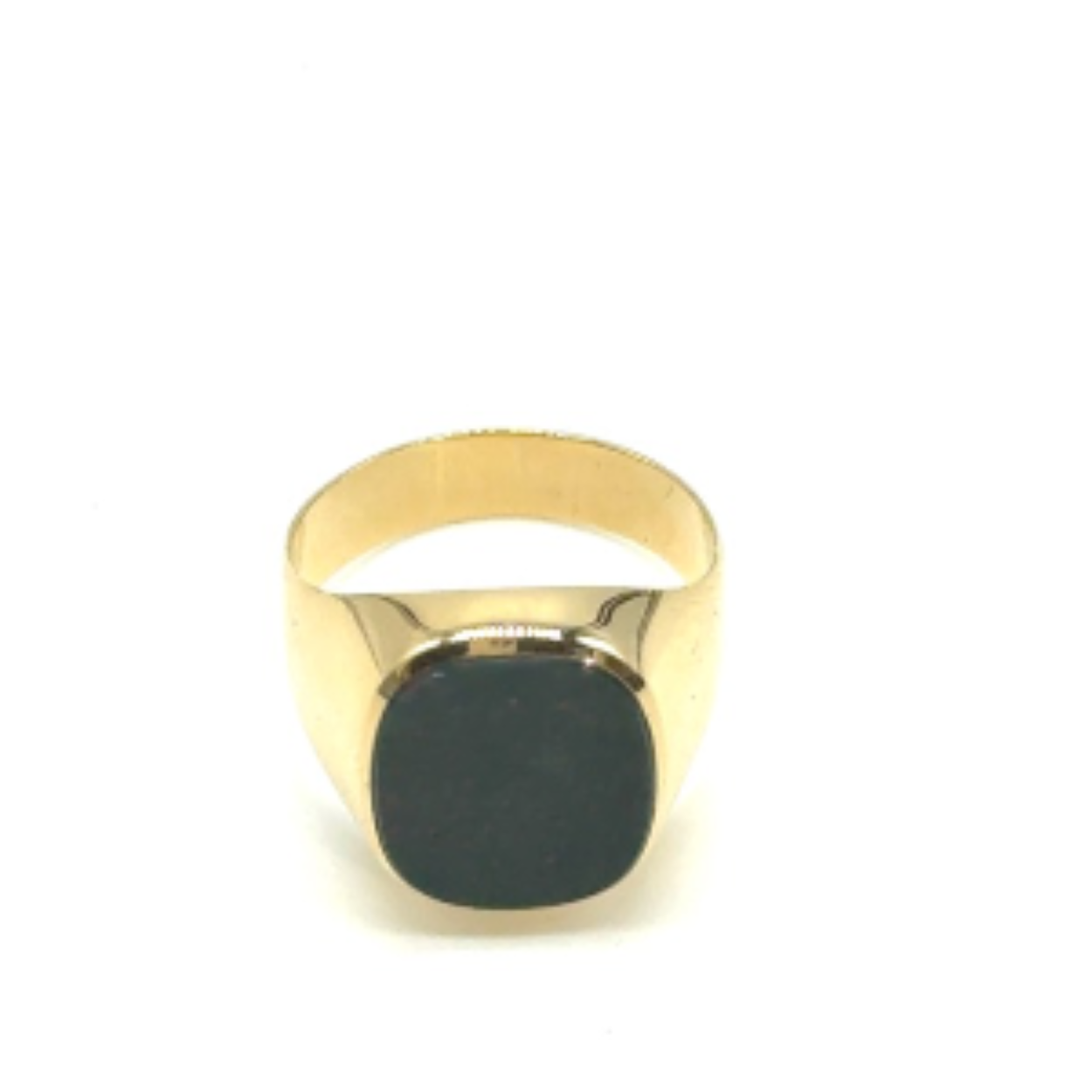 14k gouden zegelring met een jaspis steen. 