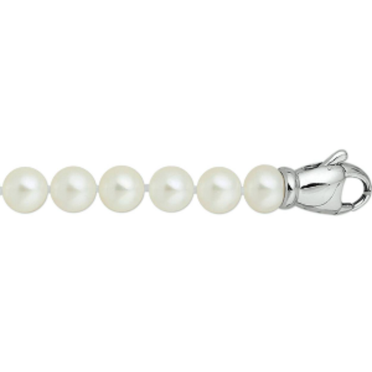 Gerhodineerd zilveren armband met zoetwaterparels.
