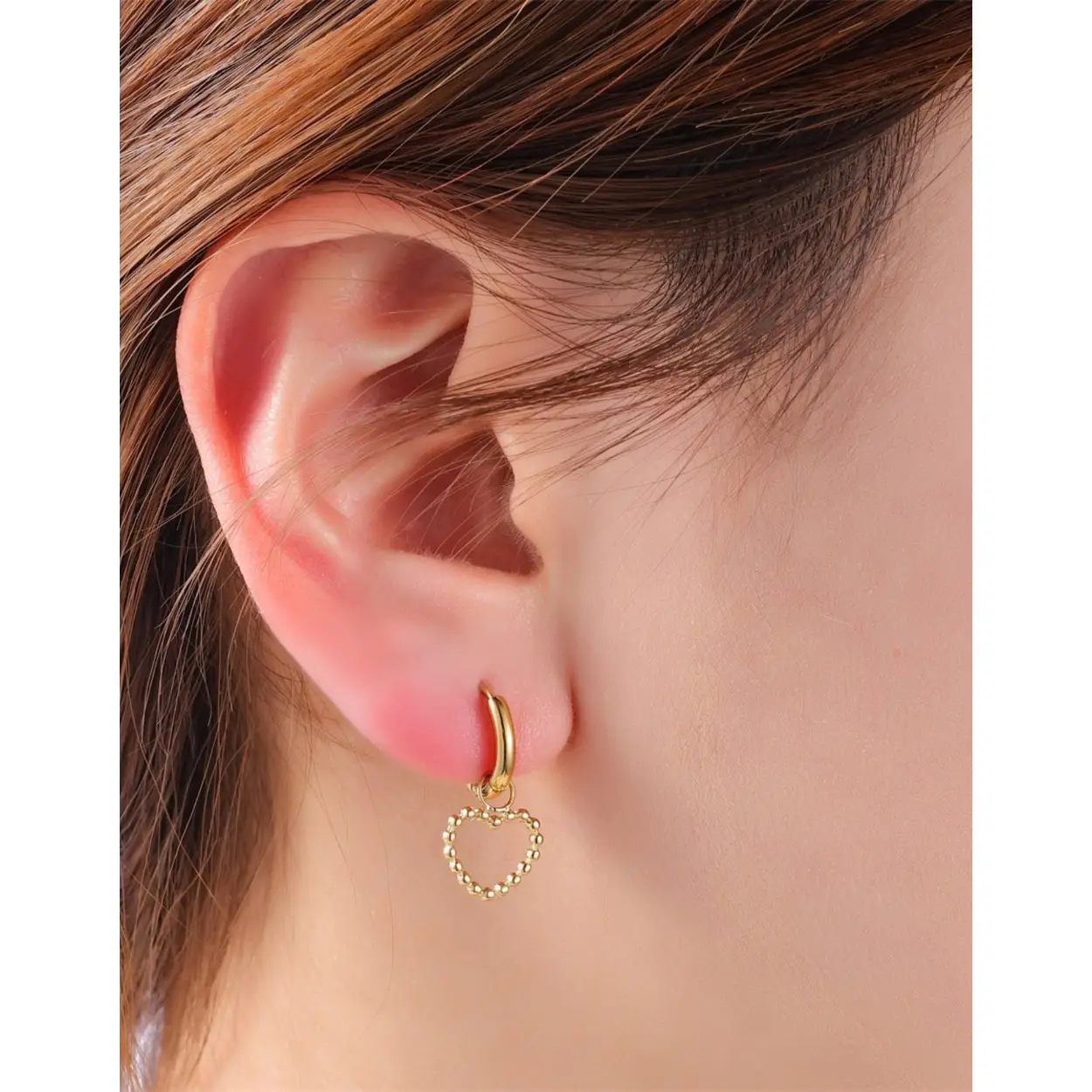 Edelstalen creolen nikkelvrij, gold plated
