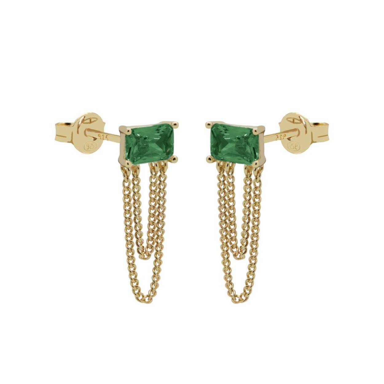 Karma Chain JULIA EMERALD GREEN Goldplated