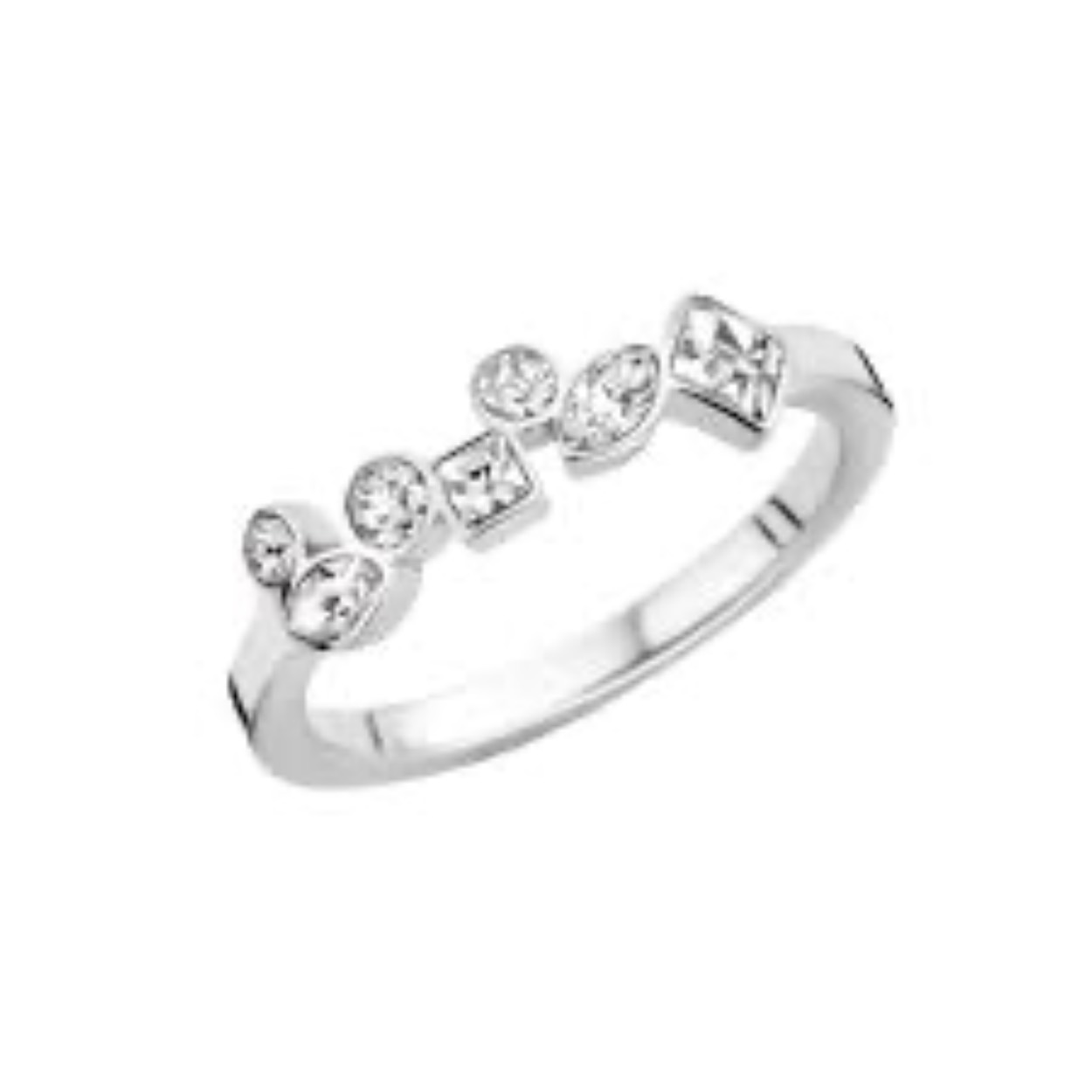 Melano friends mosaic ring crystal - zilverkleurig - dames - maat 58